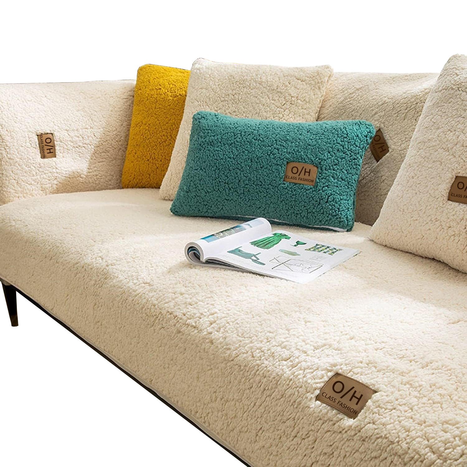 Agger Sofabezug Sofabezug 1 2 3 4 Sitzer, L Form Sofaüberwurfe, Ecksofa Sofa überzug, Rutschfester Sofaschutz für Hunde