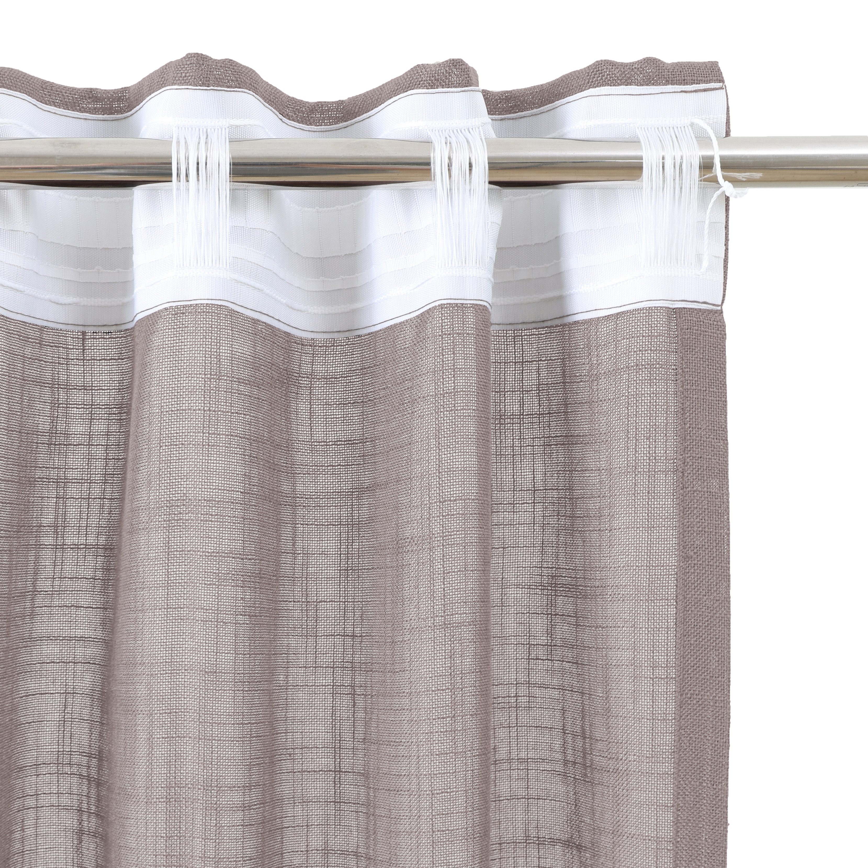 LeGer Home by Lena Gercke Gardine Marusha, Leinenoptik, halbtransparent, 1er & 2er Pack, Topseller (2 St), Multifunktionsband, halbtransparent, 1/2er Schal, Lei – Bild 5 von 5