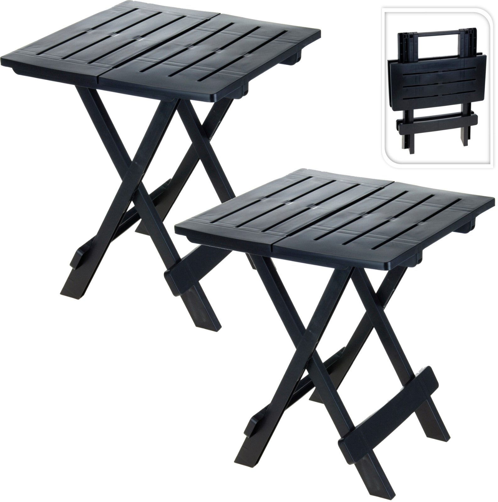 Beistelltisch Campingtisch Gartentisch Klapptisch Beistelltisch 50x45x43cm Schwarz
