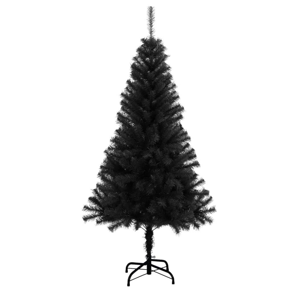 vidaXL Künstlicher Ständer Weihnachtsbaum PVC Künstlicher cm mit Weihnachtsbaum 120 Schwarz