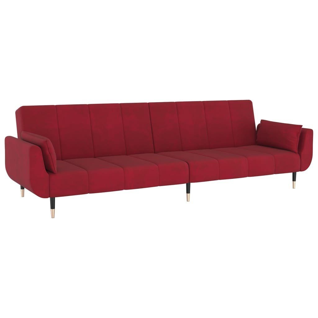 Schlafsofa stabil Klappsofa Bettfunktion,2-Sitzer,Robust Weinrot und DOTMALL mit