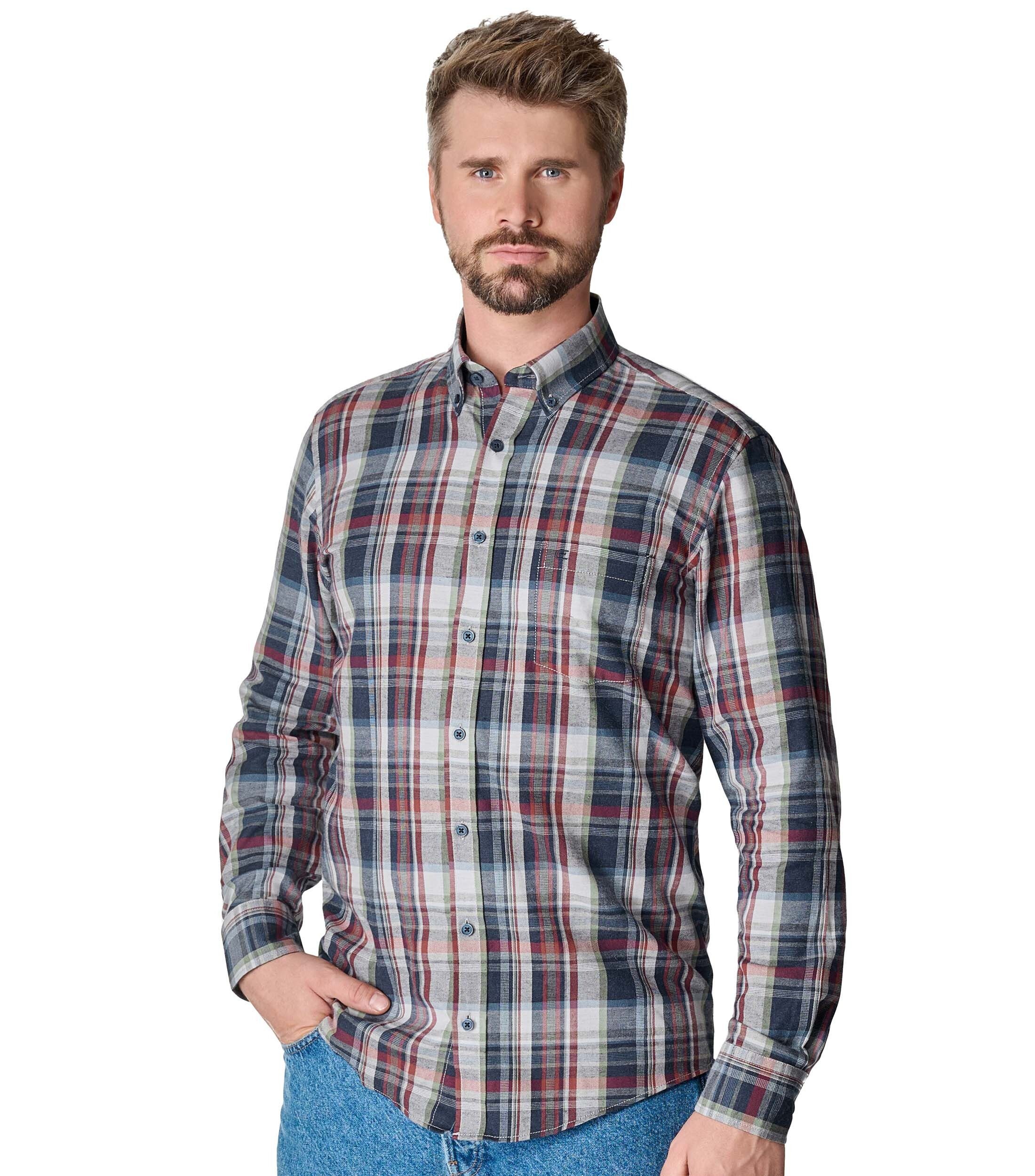 CASAMODA Flanellhemd CASAMODA Flanellhemd kariert günstig online kaufen