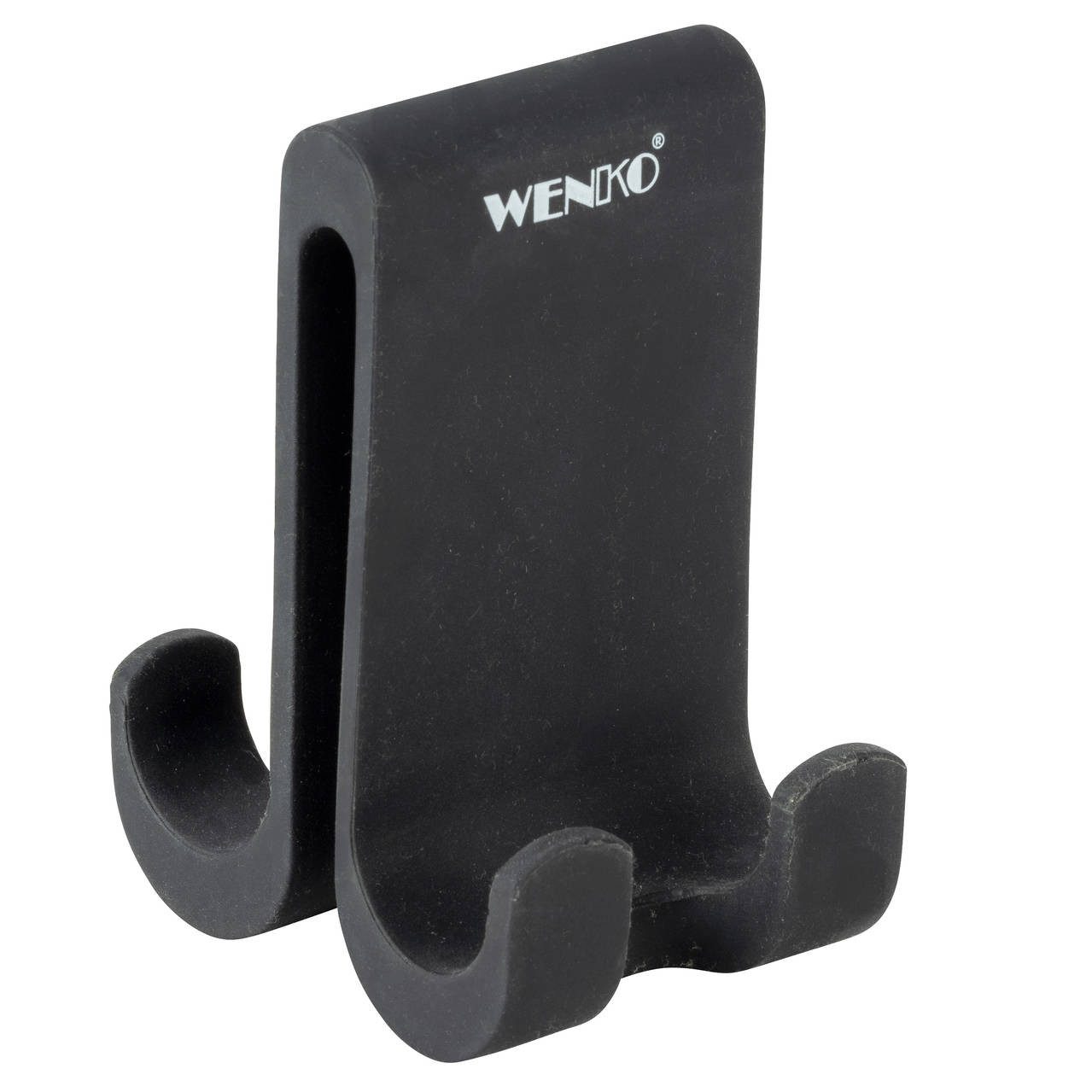 WENKO Duschabzieher Handtuchhaken für Duschkabine VERNA DUO, Silikon, doppelt, WENKO, (Wasserabzieher + Halter)