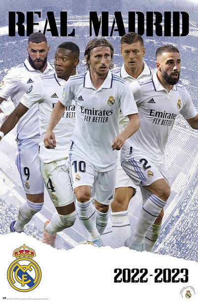 Grupo Erik Poster Real Madrid Poster Mannschaft Saison 2022/23 61 x 91,5 cm