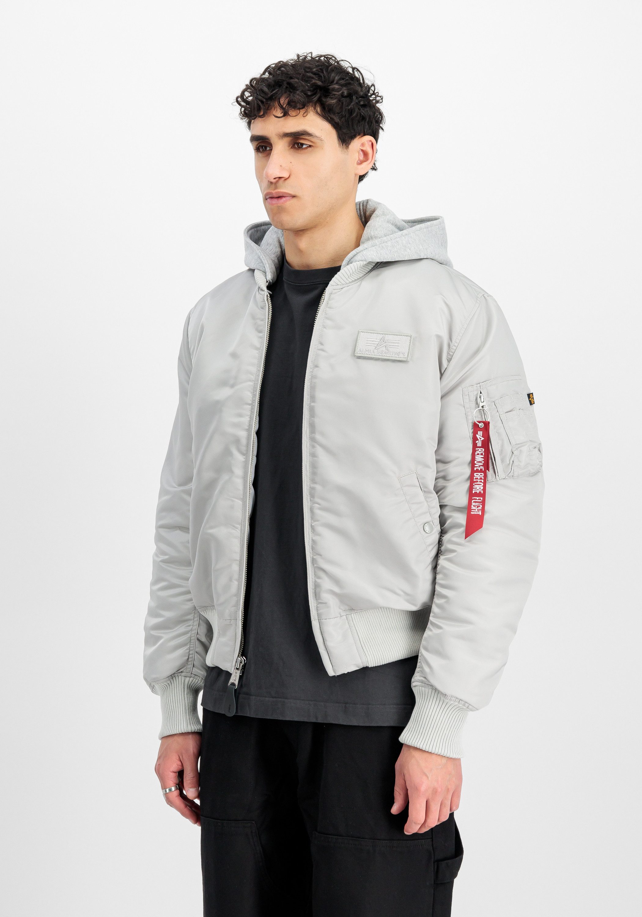 Alpha Industries Bomberjacke MA-1 Zip Hood Backprint