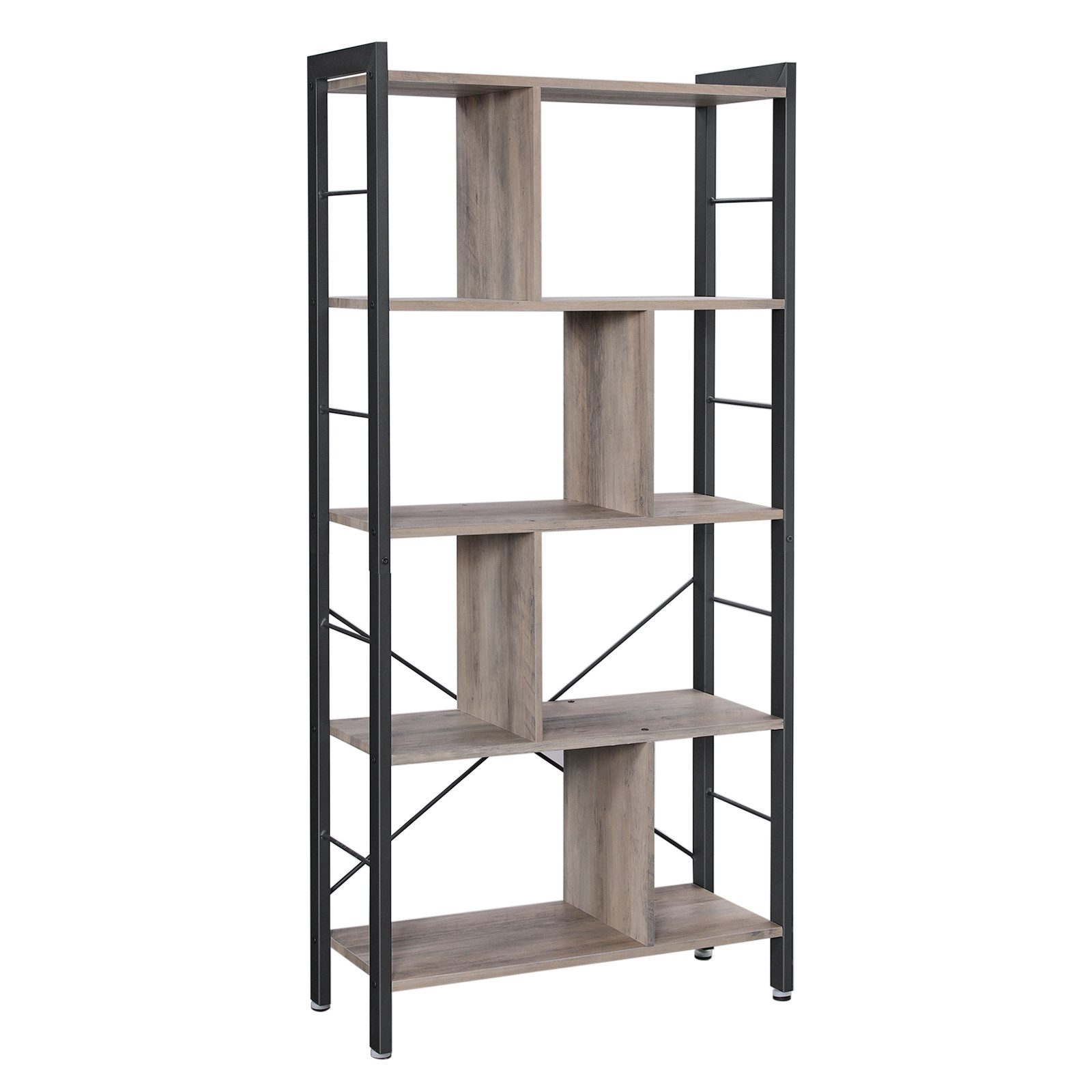 VASAGLE Bücherregal Standregal, Metallgestell, Arbeitszimmer günstig online kaufen