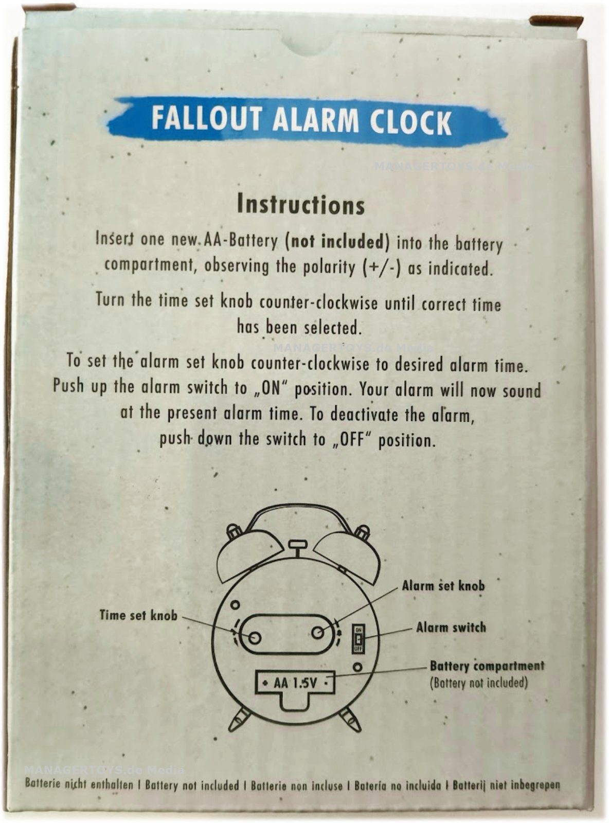 Wecker Fallout Glockenwecker Uhr GAYA Alarm Metall official Vault Boy Clock Limited