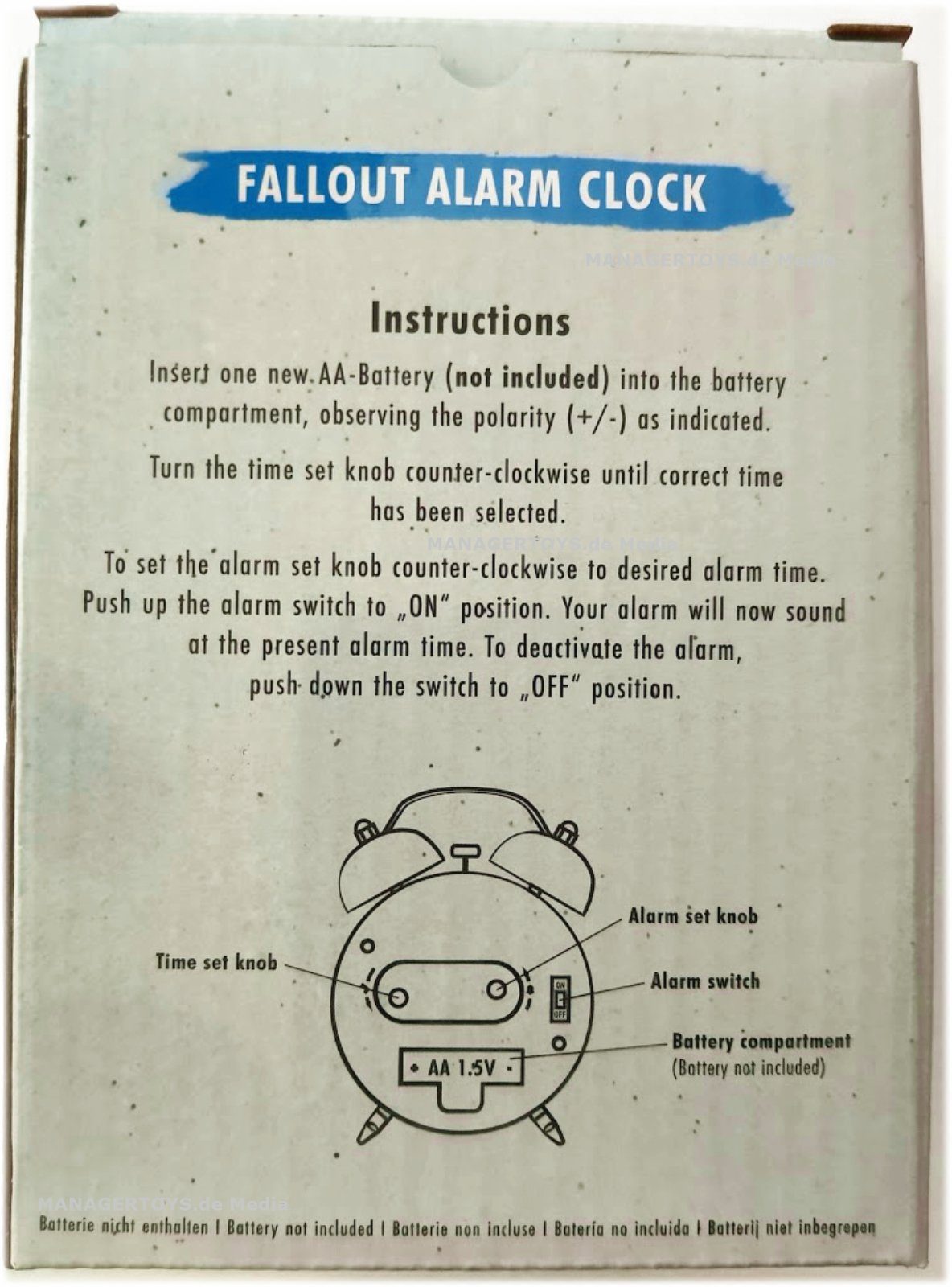 Alarm Clock official Vault Boy Metall Glockenwecker Limited Fallout Uhr Wecker GAYA