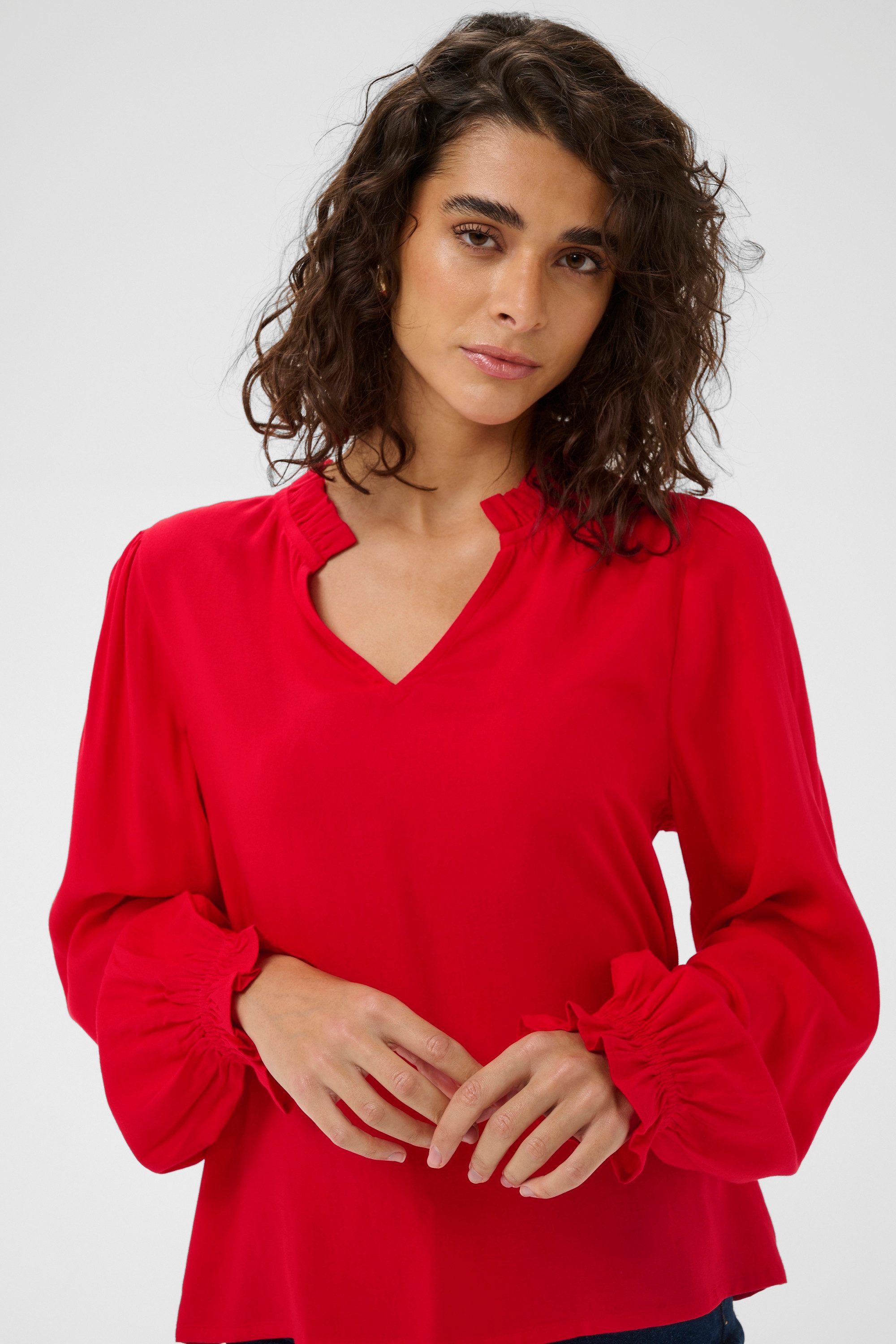 KAFFE Langarmbluse Langarm-Bluse KAelly günstig online kaufen