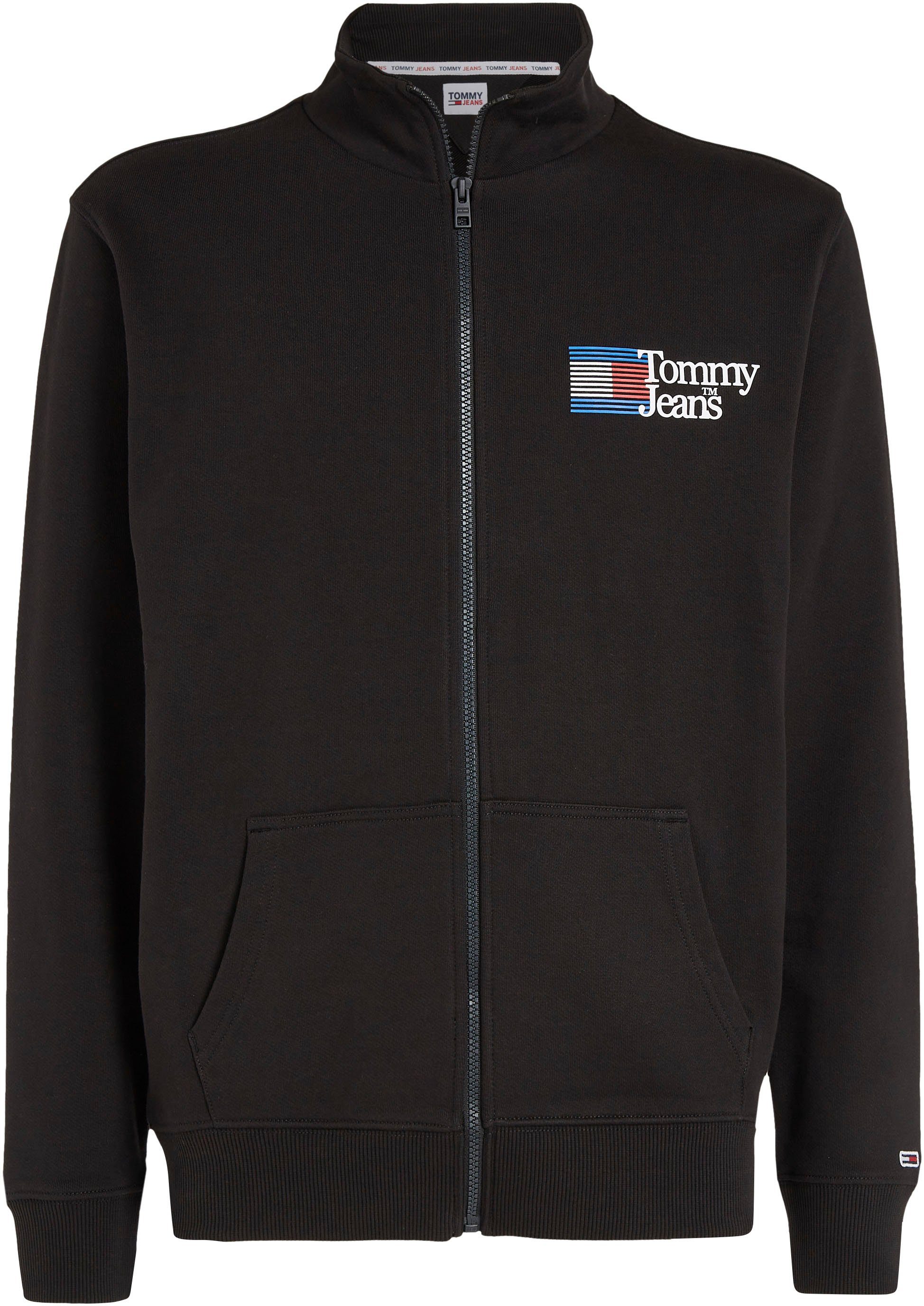 TJM FULL Logodruck Sweatshirt mit Jeans ZIP Black ENTRY Tommy REG