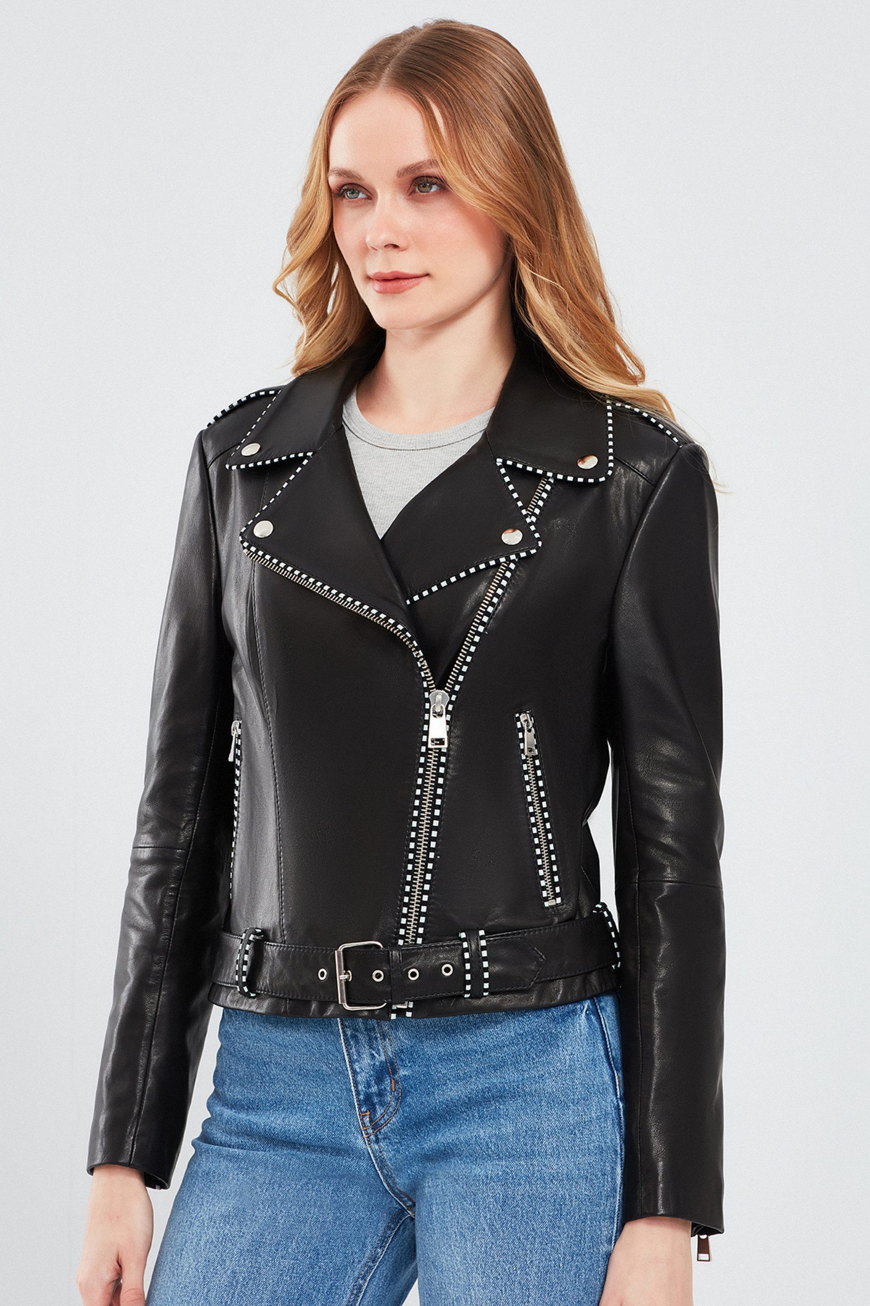 Lederjacke Angel Biker-Lederjacke
