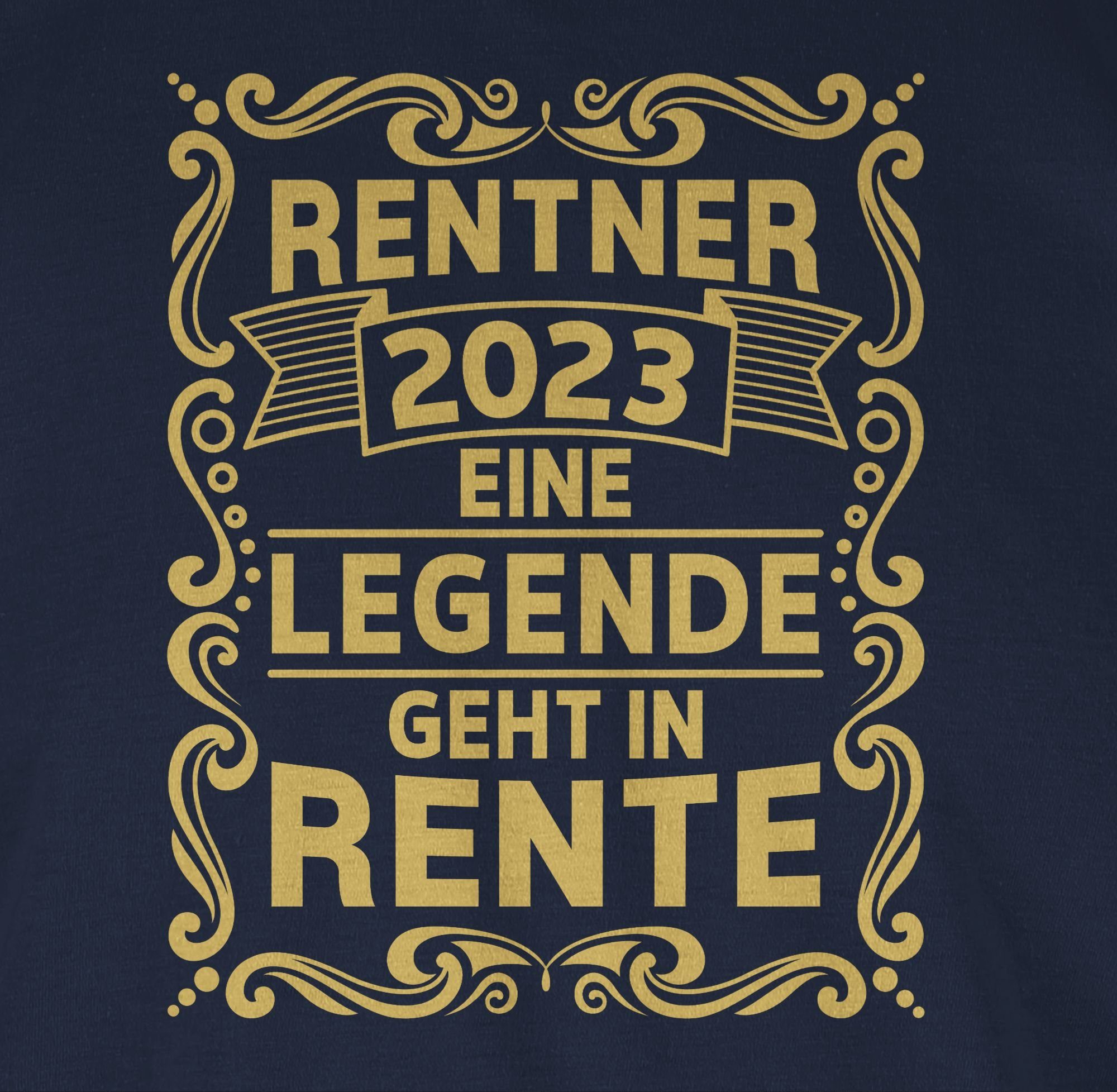 Rentner Blau Rente geht Legende Eine Navy Shirtracer Rentner 2023 in Geschenk T-Shirt 02