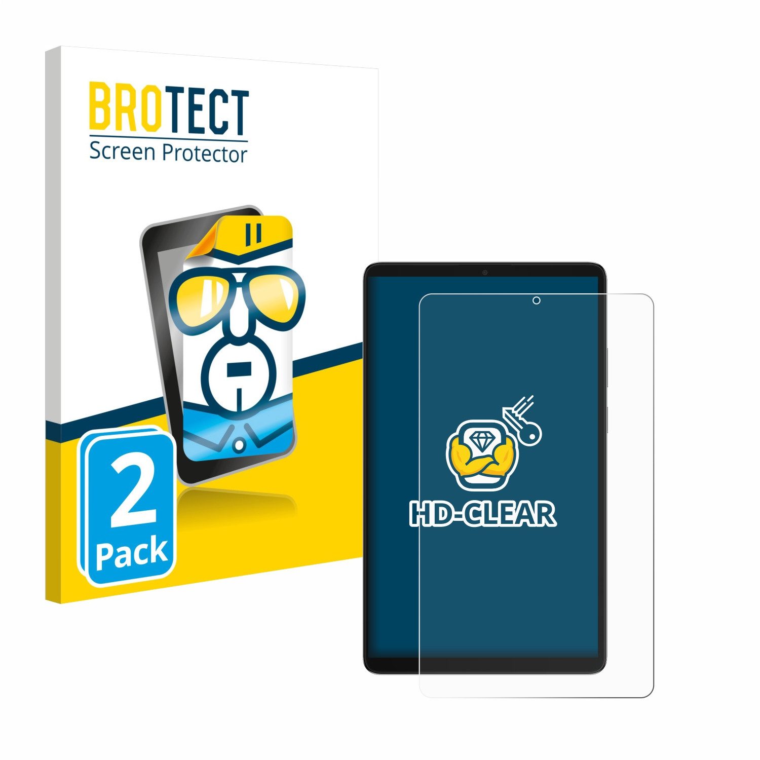 BROTECT Displayschutzfolie Schutzfolie für Samsung Galaxy Tab A11 8.7", 2 Stück, Displayschutz Schutz Folie Klar Transparent
