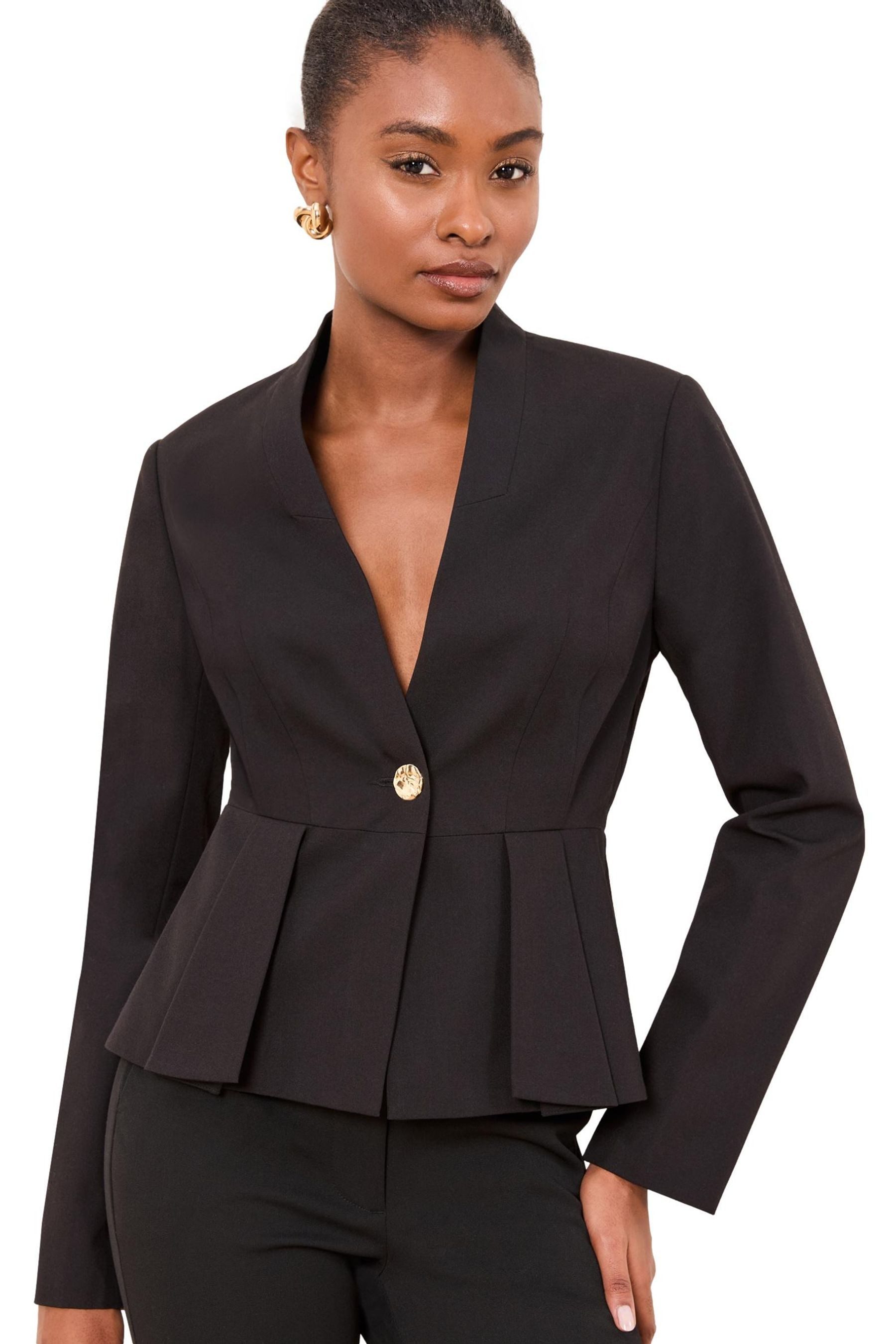 LIPSY Jackenblazer Lipsy Kragenloser Blazer mit Schößchensaum (1-tlg) günstig online kaufen
