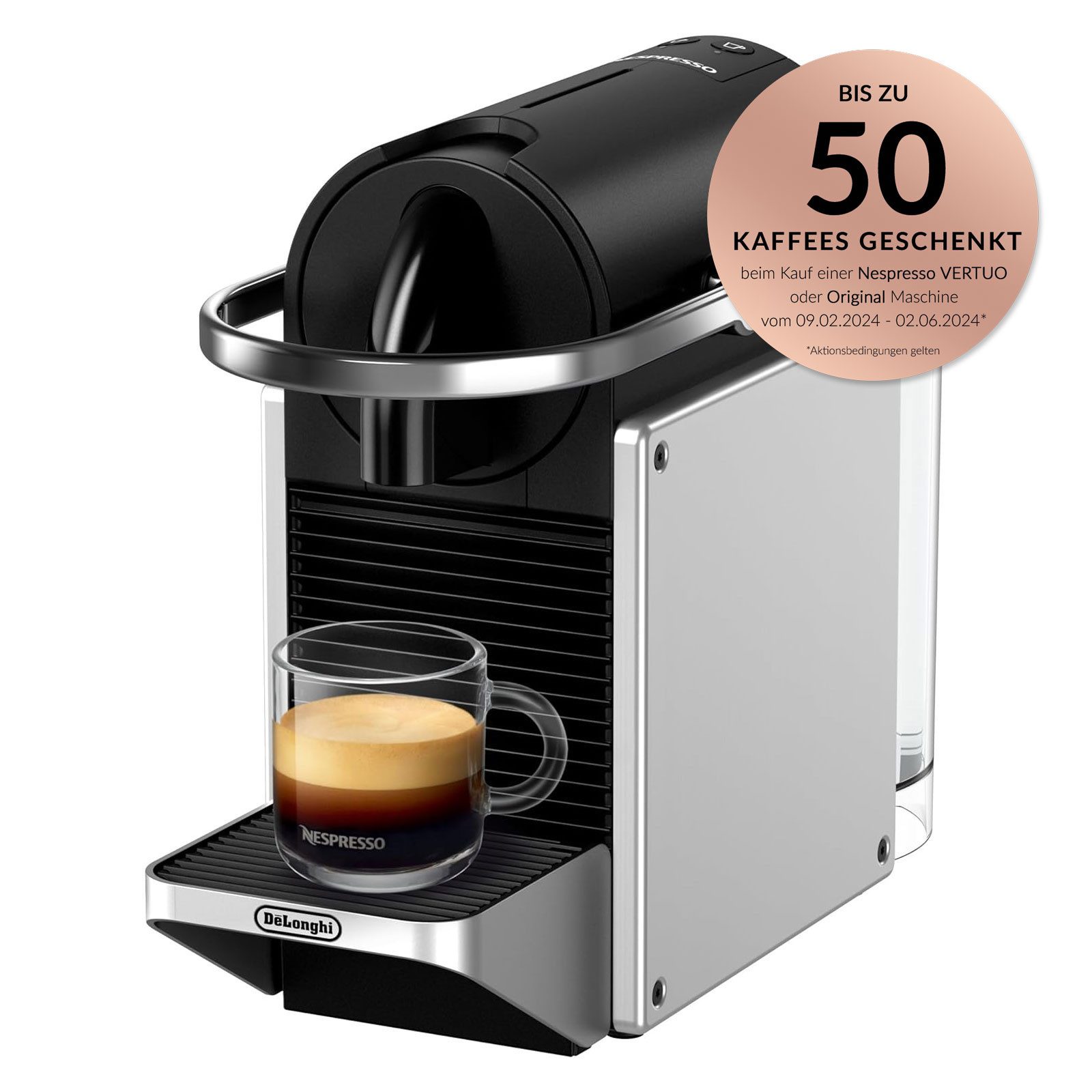 De'Longhi Kapselmaschine EN127.BL PIXIE, Nespresso Kapselsystem für qualitativ hochwertigen Kaffee