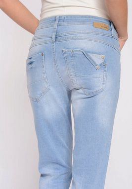 GANG Relax-fit-Jeans 94AMELIE CROPPED mit Abriebeffekten