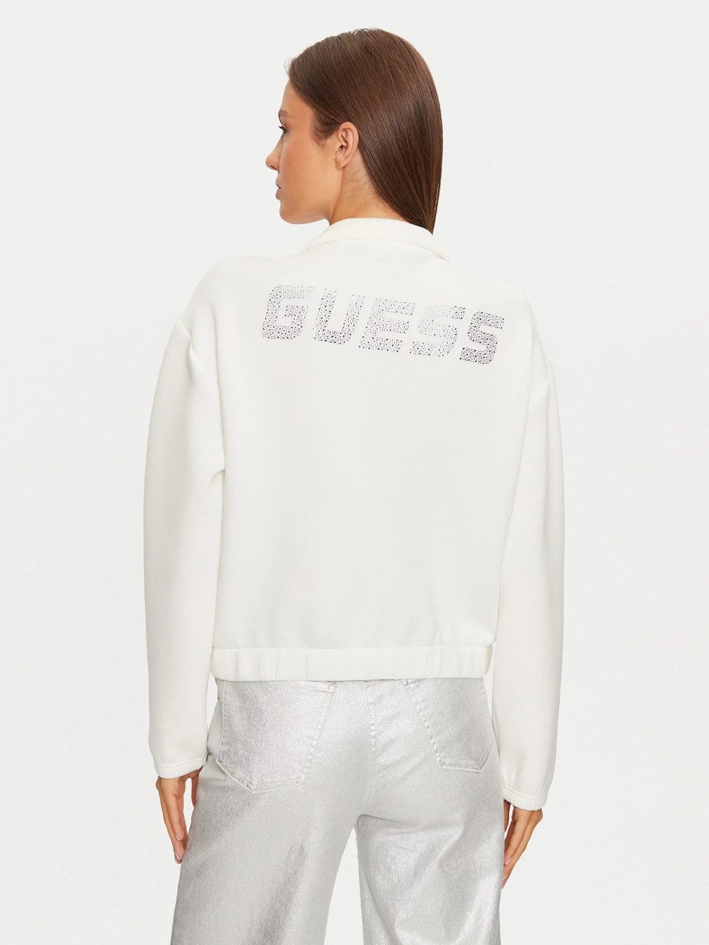 Guess Sweatshirt - Sportlicher Glamour – CECILIA SCUBA ZIP SWEATSHIRT