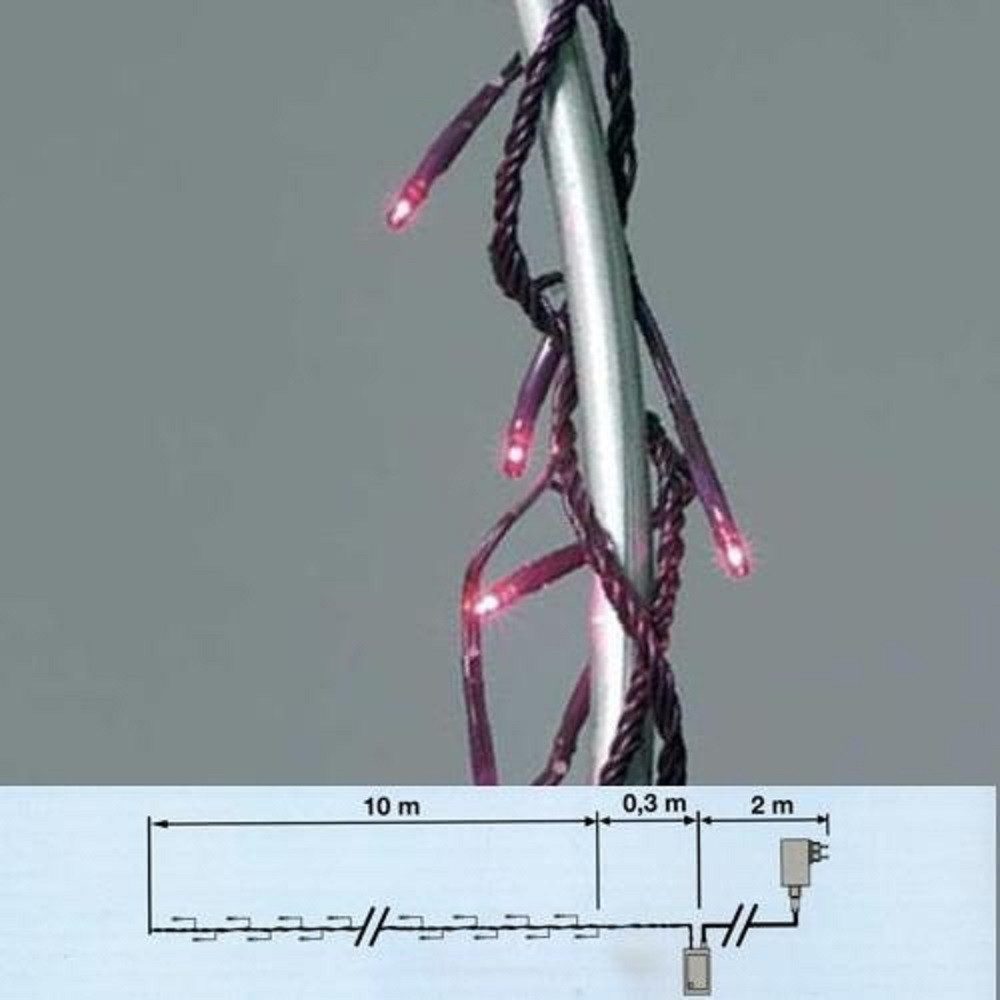 Lealight Lichterkette 1176F Lichterkette 176er Micro-Bulbs Fuchsia lila mit 8 Funktionen