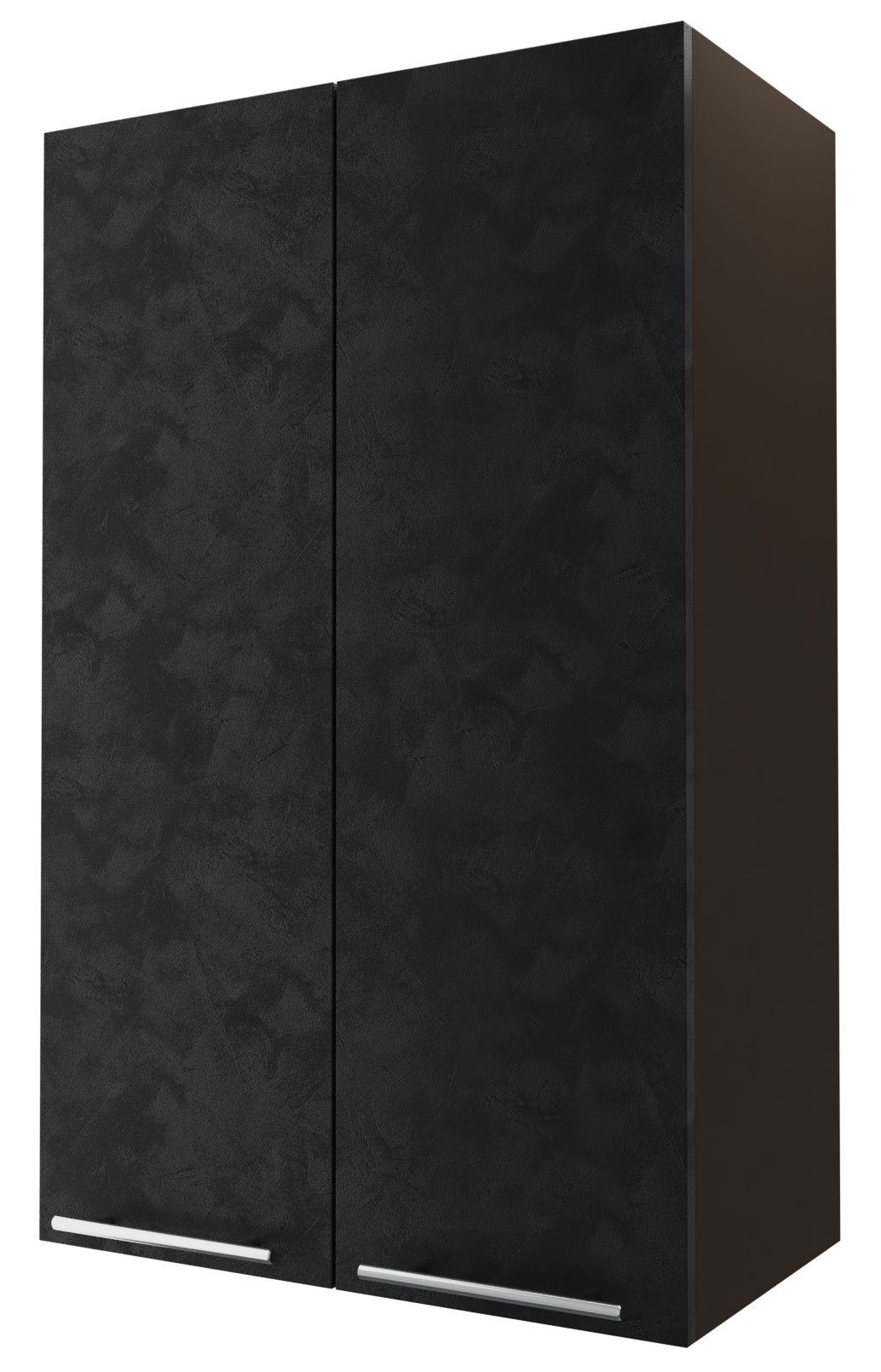 Feldmann-Wohnen Klapphängeschrank Malmo 60cm black (Malmo) 2-türig ares und wählbar Korpusfarbe Front