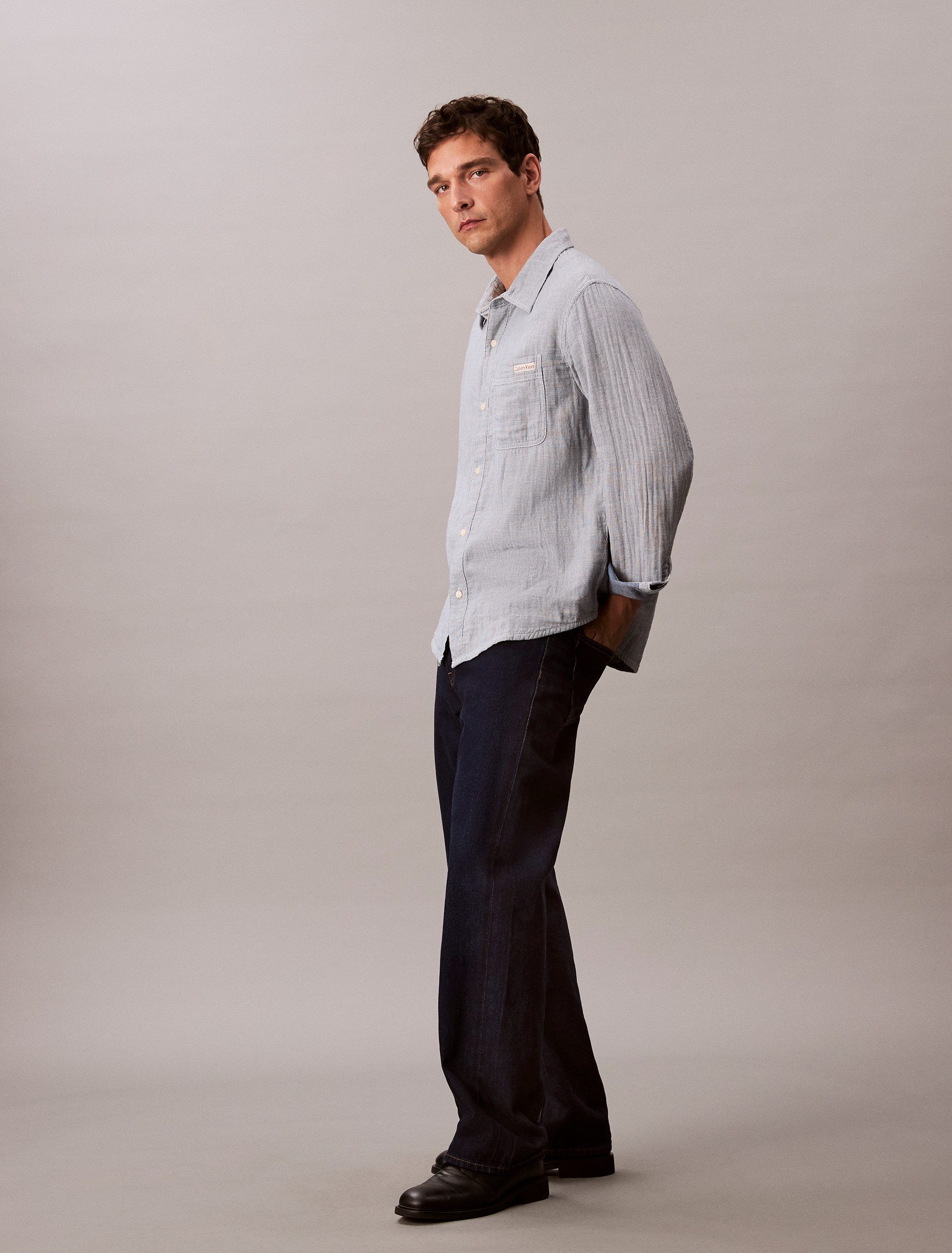 Calvin Klein Jeans Langarmhemd CASUAL CLASSIC Mit Rundhalsausschnitt