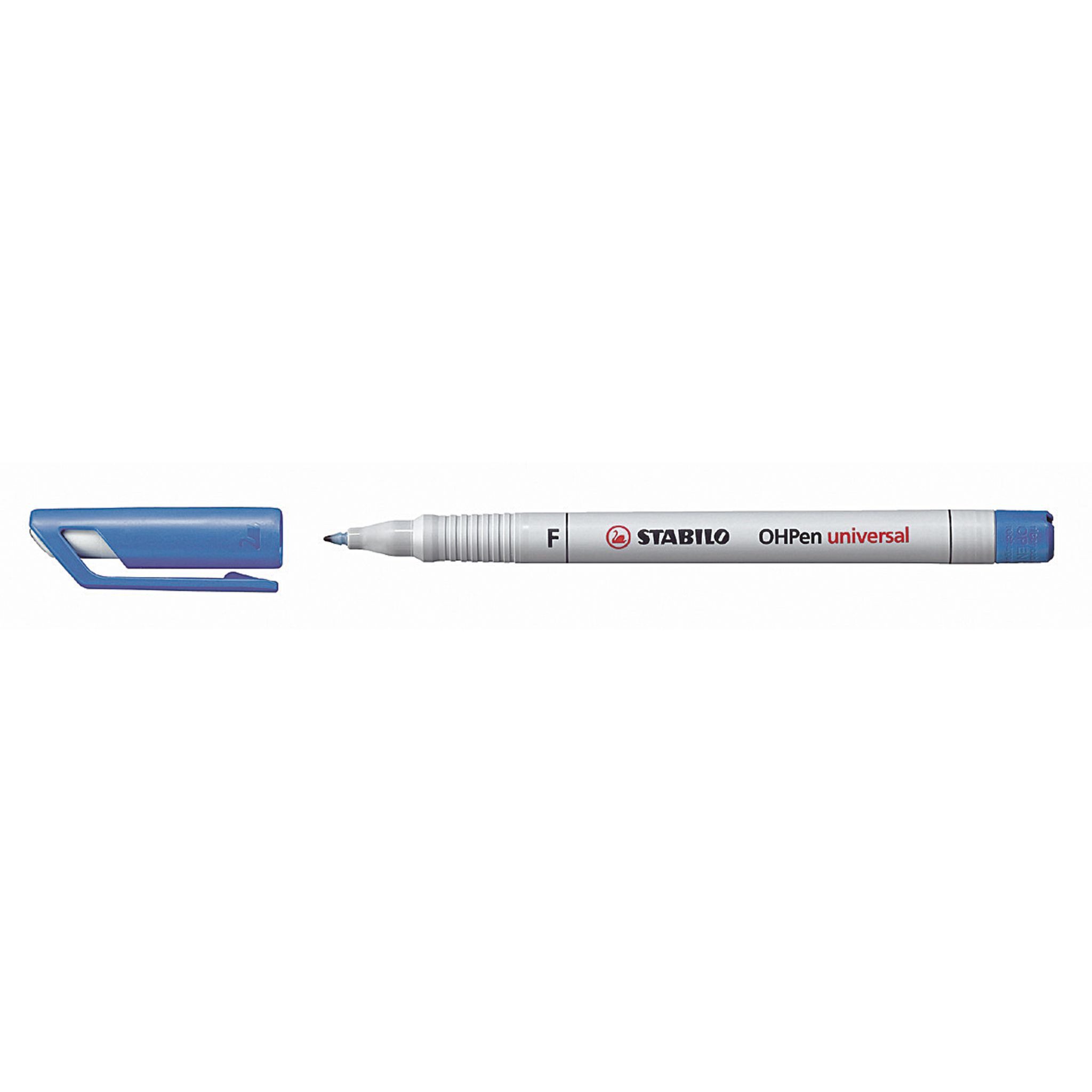 STABILO Folienstift STABILO OHPen universal wasserlöslich F blau