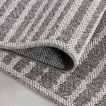 Outdoorteppich Teppich für den Flur oder Küche Gestreiftes Design, Stilvoll Günstig, Läufer, Höhe: 7 mm