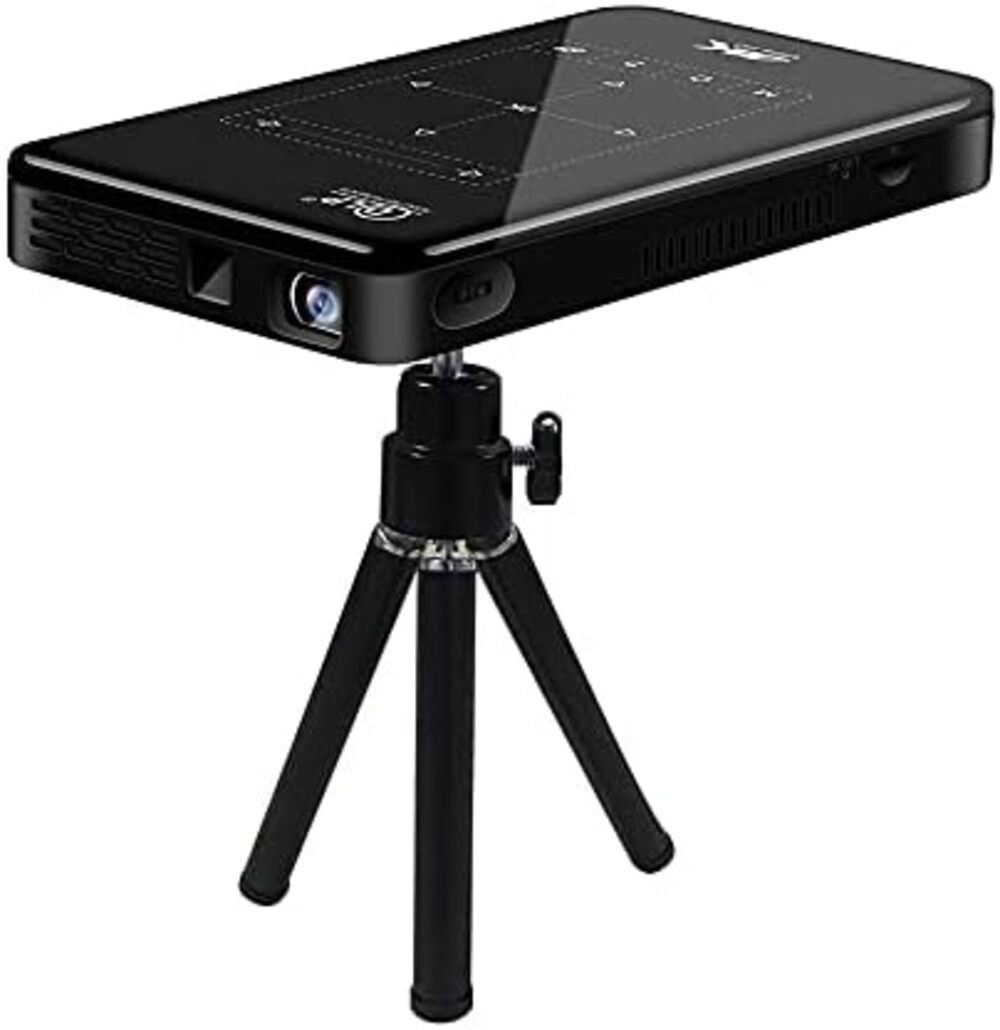 Garsent Mini DLP Portabler Projektor (Unterstützt Android-System/HDMI/USB/Bluetooth/TF-Karte (EU 100-240V)