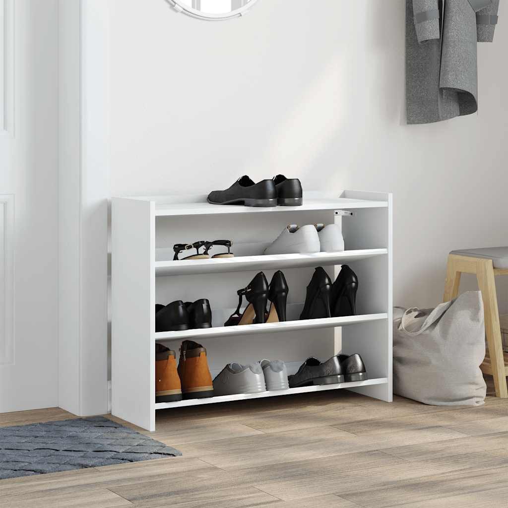 vidaXL Schuhregal Schuhregal Weiß 80x25x62 cm Holzwerkstoff, 1-tlg. günstig online kaufen