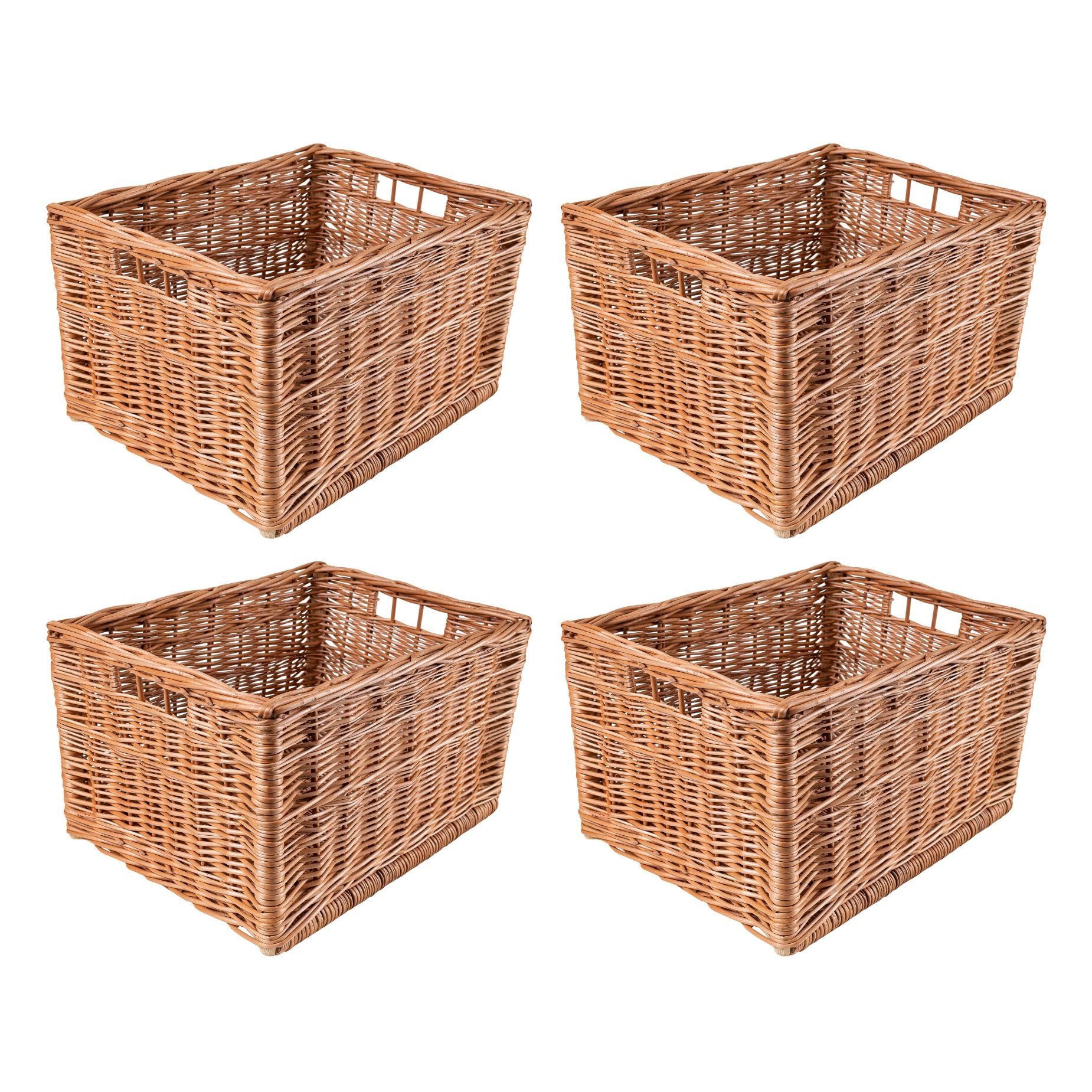 Creative Home Holzkiste Weidenkorb Aufbewahrungskorb, Handgeflochten, günstig online kaufen