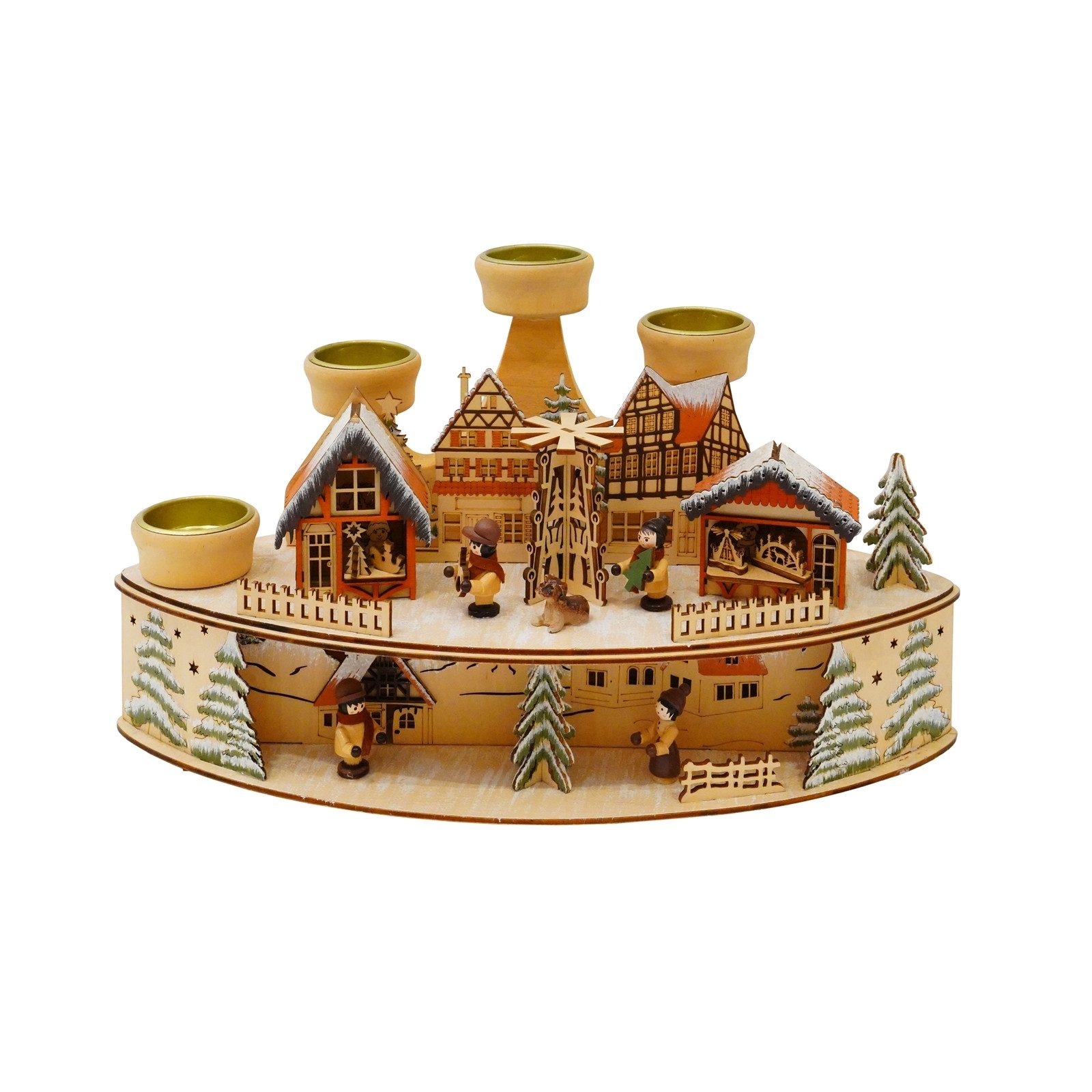 HTI-Living Рождественский подсвечник Рождественский подсвечник Weihnachtspyramide (Stück, 1 St., 1 Рождественский подсвечник, ohne Batterien und Teelichter), mit LED-Beleuchtung und Торшерыn für 4 Teelichter