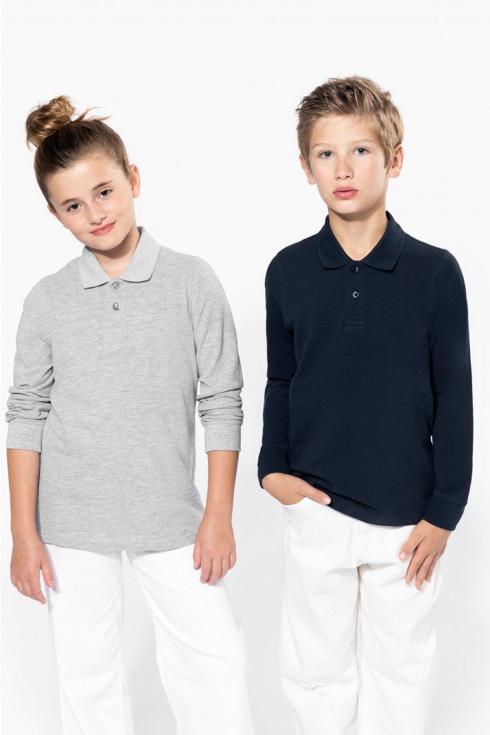 T-Shirt & Langarmshirt Polohemd mit langen Ärmeln für Kinder.