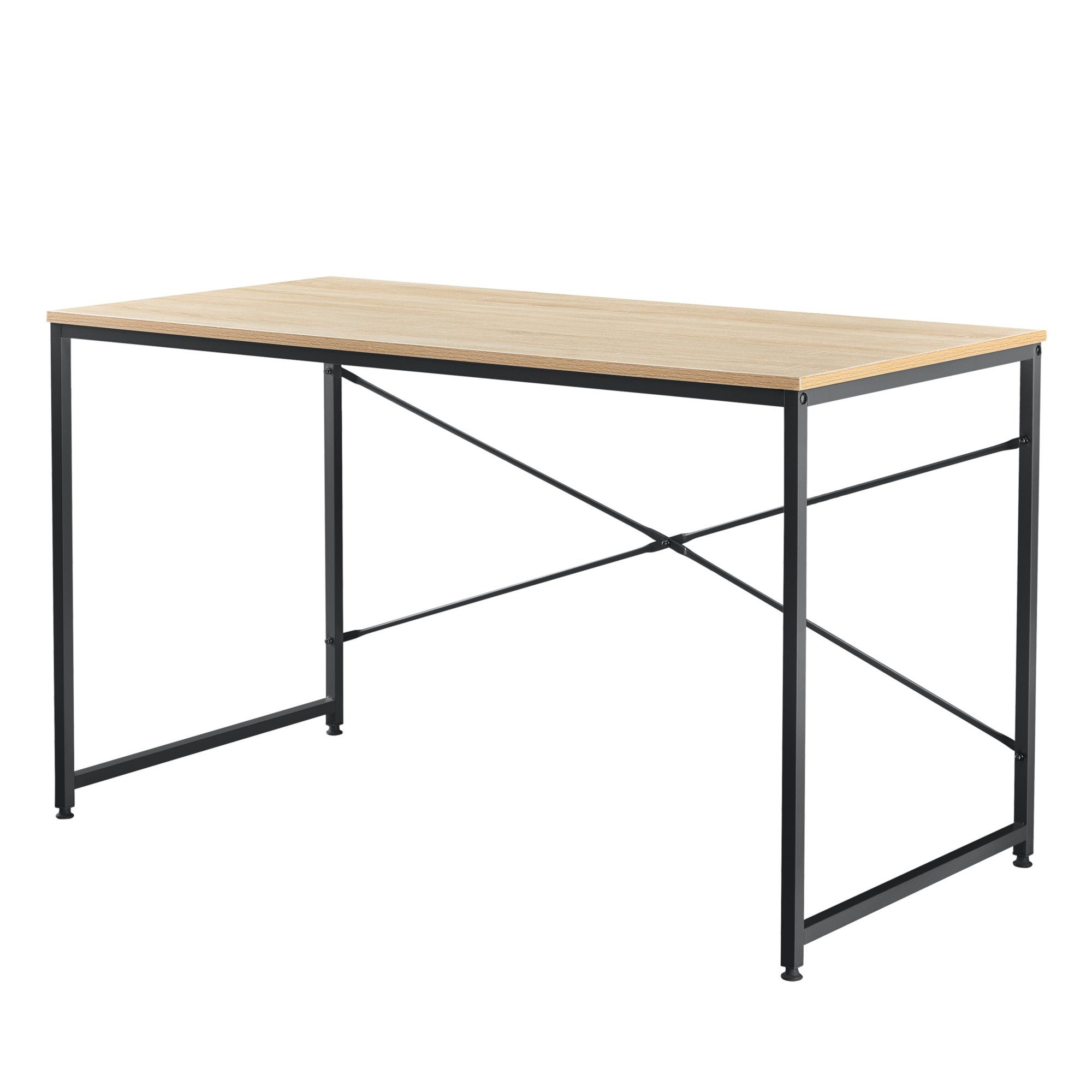 en.casa Schreibtisch, »Røros« Computertisch 120x60cm Eiche-Optik günstig online kaufen