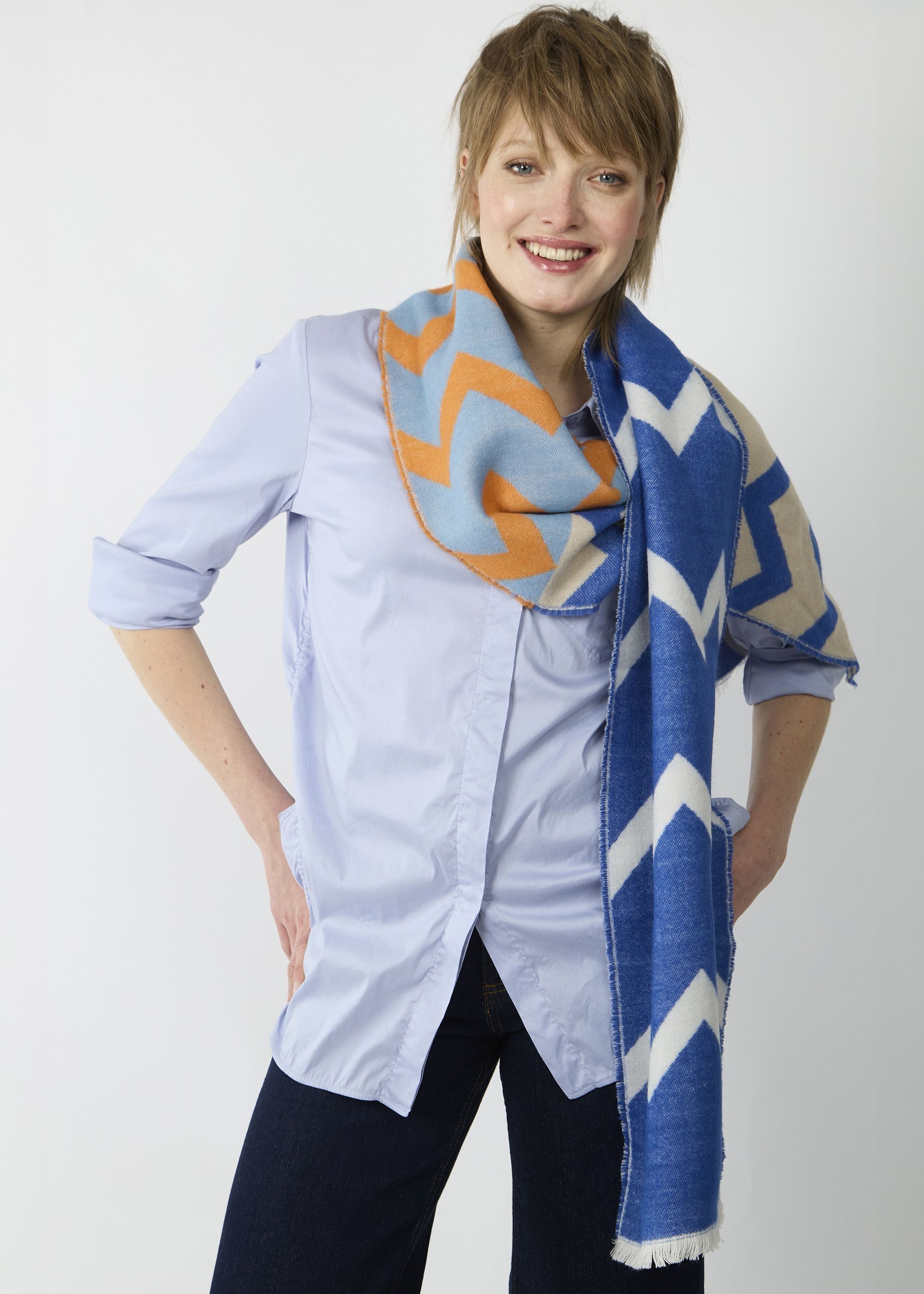 Codello Modeschal, (1-St), mit gewebtem Zickzack-Muster