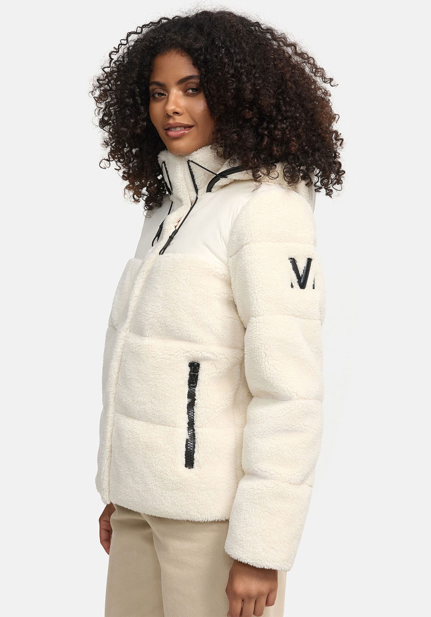 Marikoo Winterjacke Kaguraa warme Teddyfell Sherpa Jacke