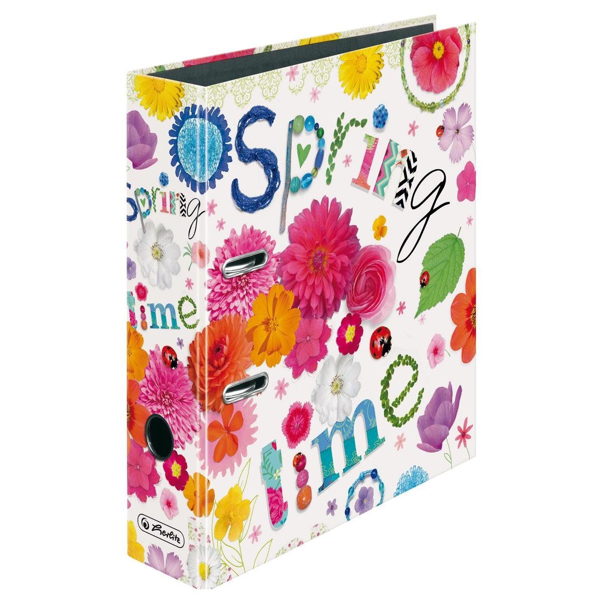 Aktenordner Herlitz Motivordner / DIN A4 / 80mm breit / "Springtime"