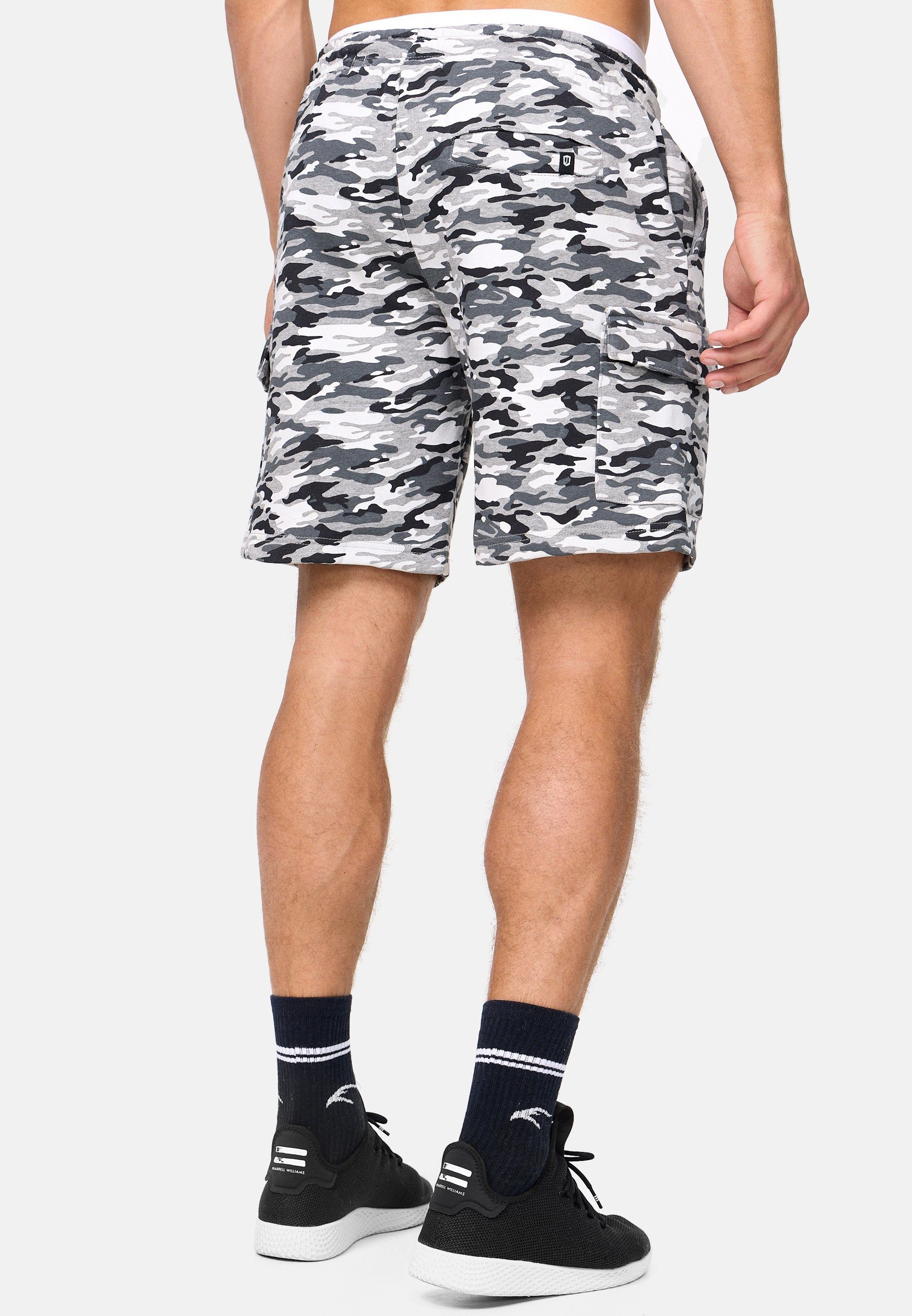 Indicode Sweatshorts Herren Dannie Sweat Shorts Herrenshorts Cargo Sweatshorts mit Kordelzug