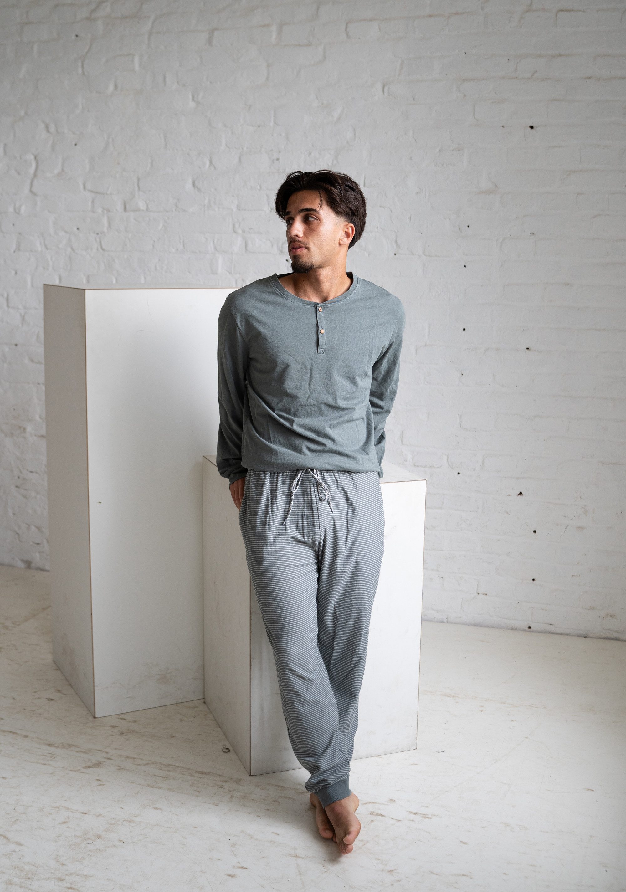 Phil & Co. Pyjamaoberteil Snow Drift (Packung, 1-tlg., 1-teilig) Herren Sch günstig online kaufen