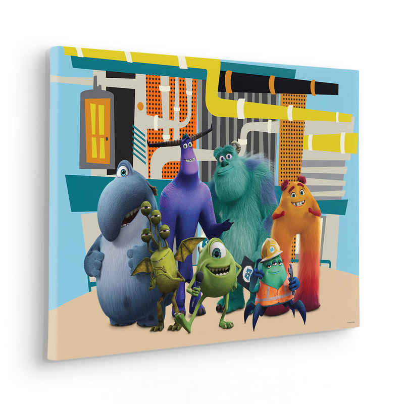Komar Leinwandbild Keilrahmenbild - Monsters at Work - Größe 60 x 40 cm, Disney (1 St)
