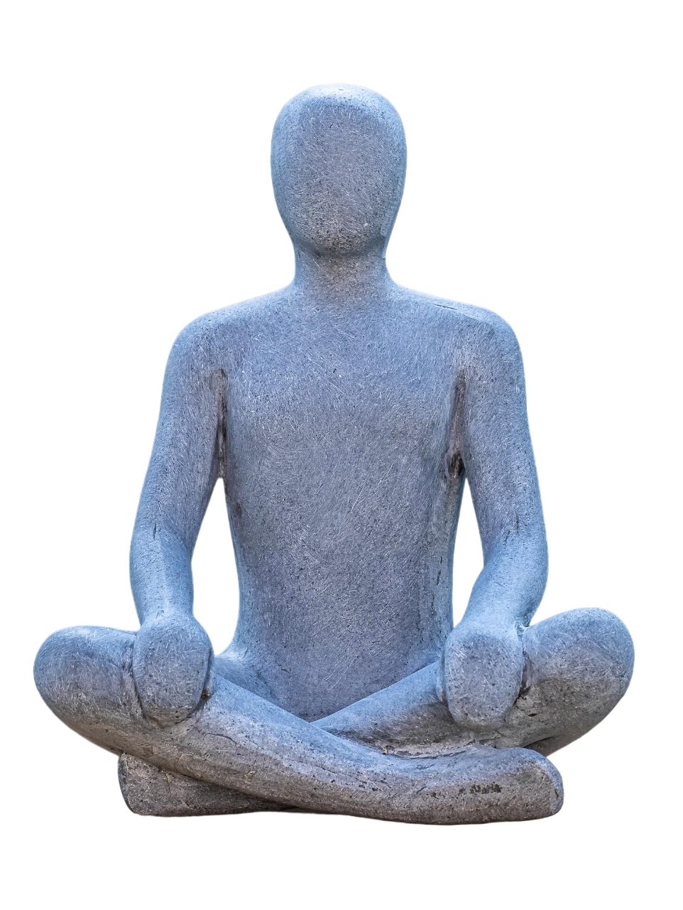 Dekofigur IDYL Moderne Skulptur Figur Sandsteinguss "Sitting Man crossed legs"
