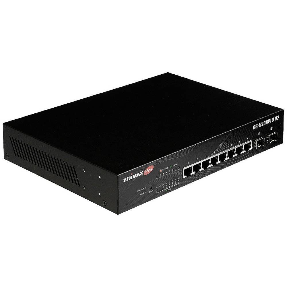 SFP Gigabit Edimax Smart Netzwerk-Switch Port 2 Slots Web 10- mit PoE+