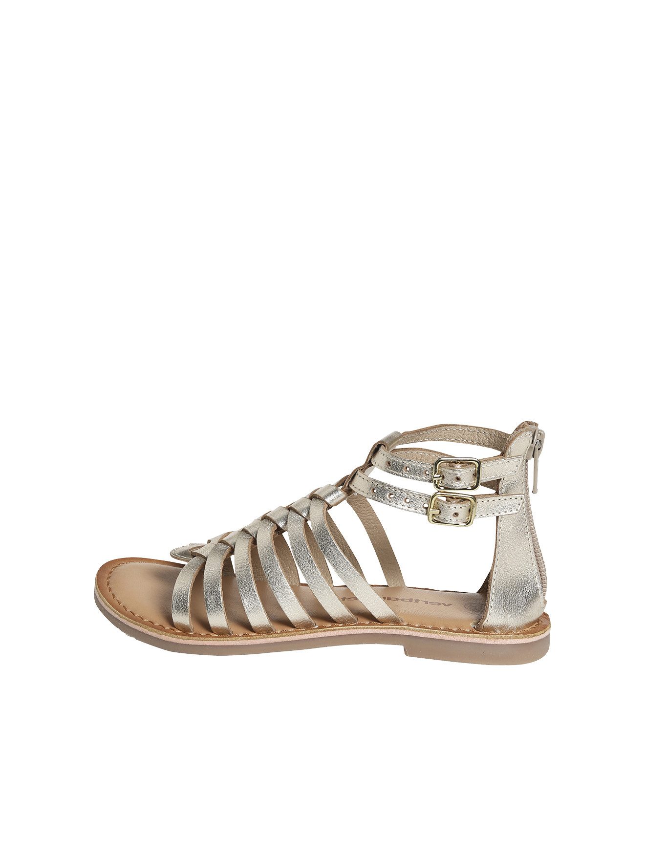 vertbaudet Kinder Römersandalen aus Leder mit Reißverschluss Sandale