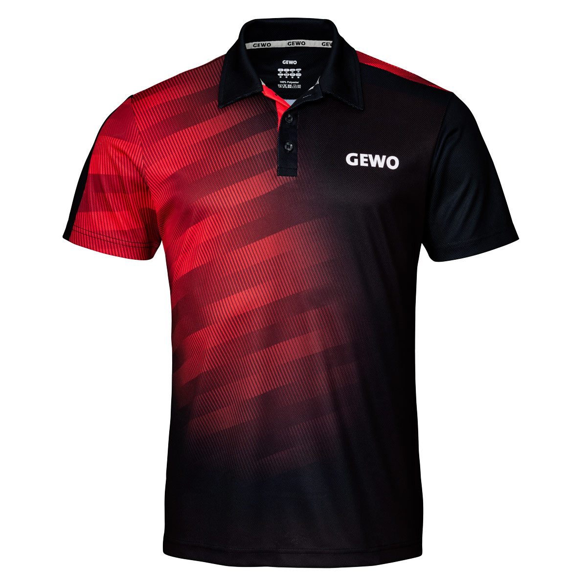 Poloshirt GEWO Poloshirt Tavira schwarz/rot XS