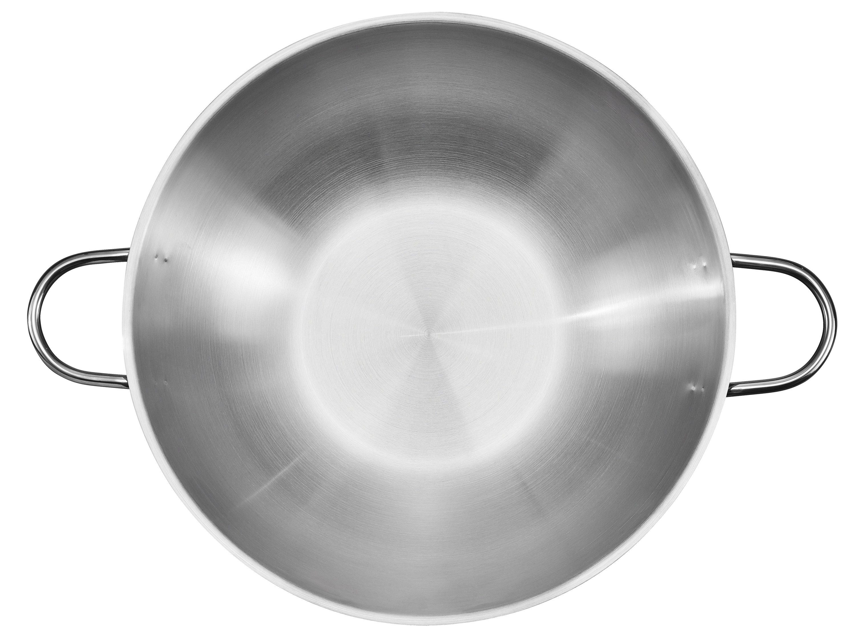 Kopf Wok Josie 32 cm, Edelstahl, Ø 32 cm, inkl. Glasdeckel, Induktion