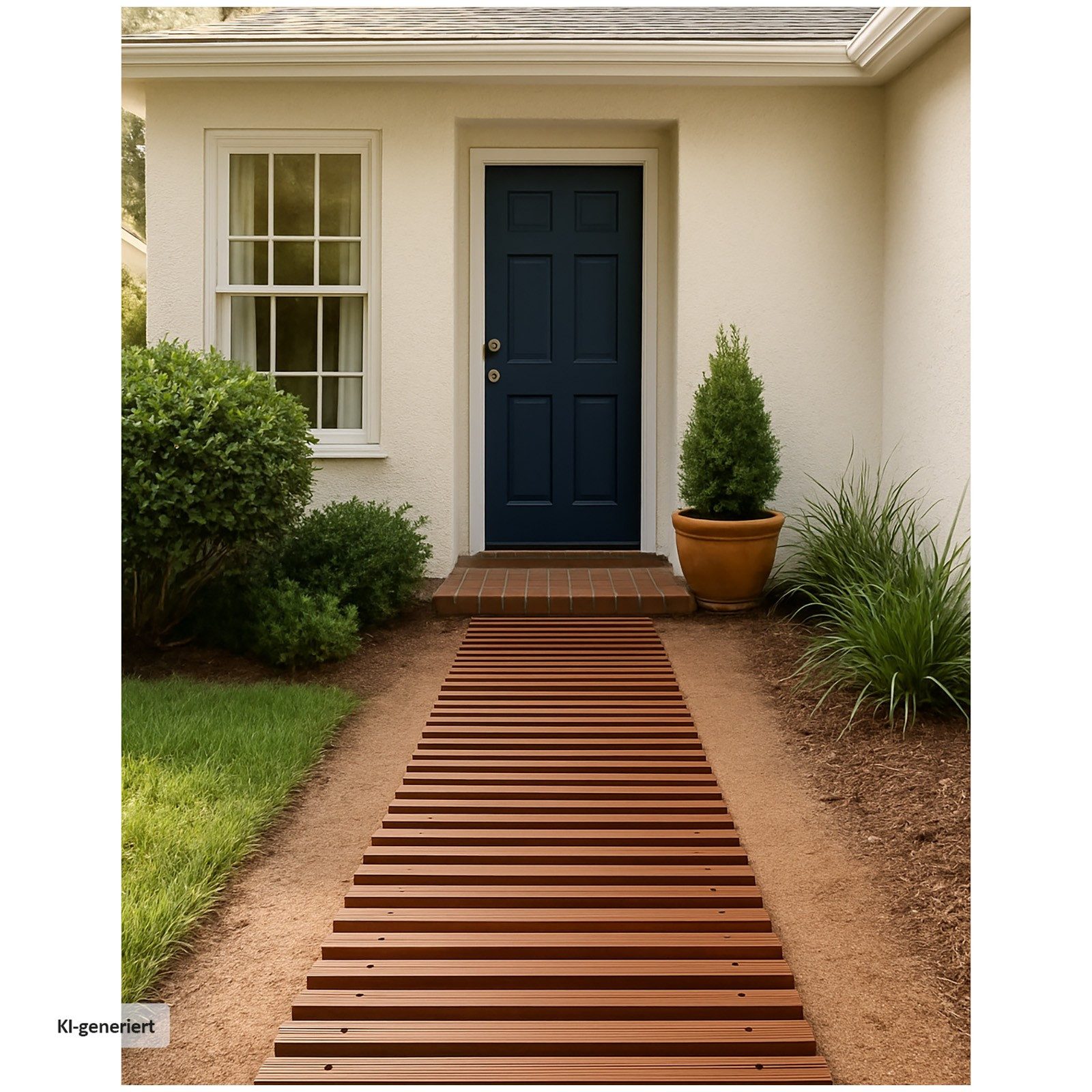 HTI-Living Trittsteine Rollweg 16-teilig Nessa, 30x131 cm, Set, 16-St., 16 Module inkl. Verbindungselementen, Gehweg Gartenweg leicht zu verlegen