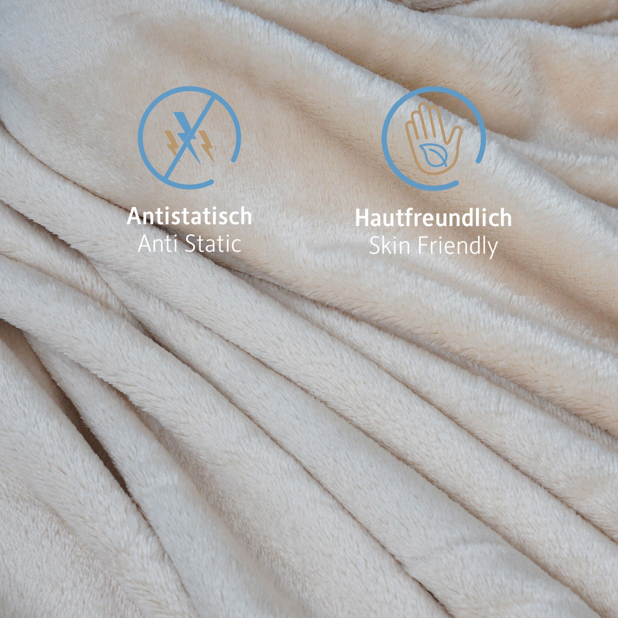 Wohndecke Extra Warme Flauschige Kuscheldecke(450 g/m), günstig online kaufen