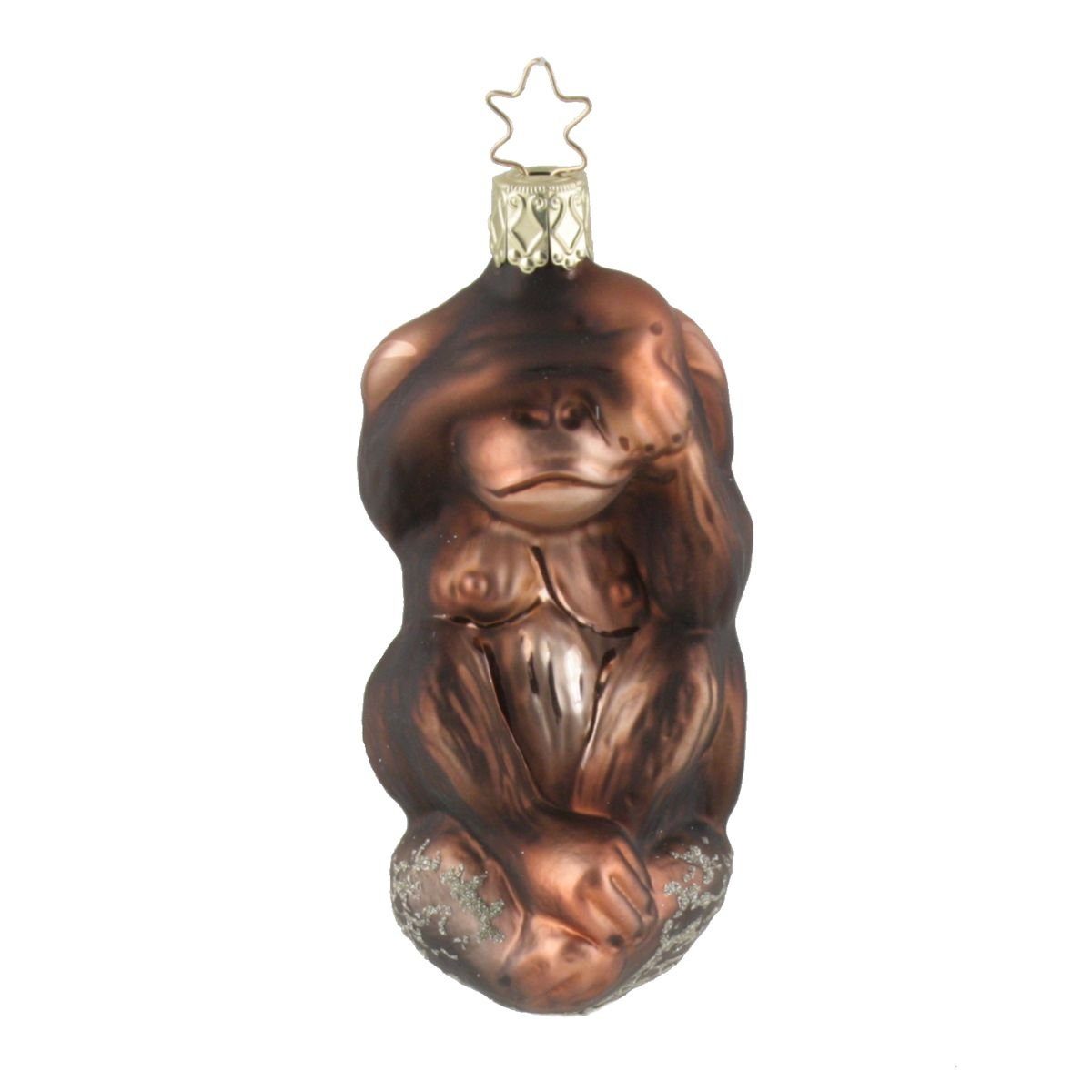 INGE-GLAS® Christbaumschmuck INGE-GLAS® Weihnachts-Hänger Affe (1-tlg) sehen ca H 10cm Nichts
