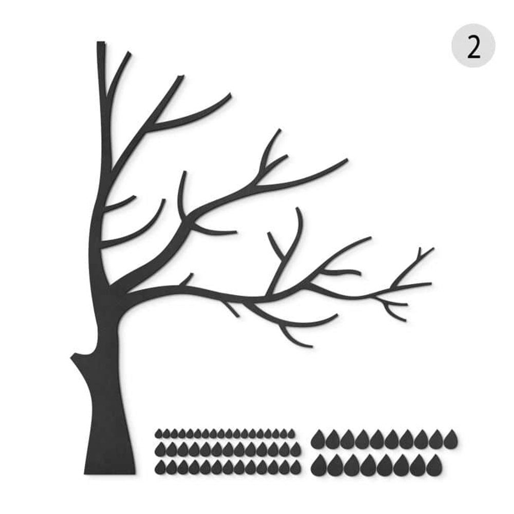 K&L Wall Art Baum (Holzposter Holz XXL Wandbild Lebensbaum Anthrazit mehrteilig), des Lebens, Deko Holzbild Kinderzimmer Boho