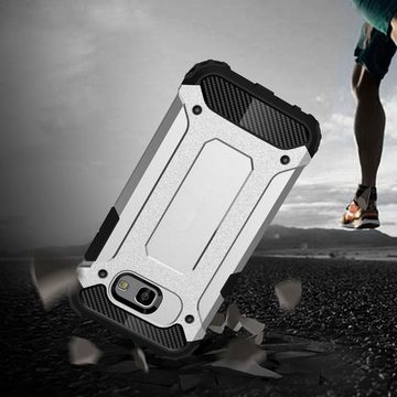 FITSU Handyhülle Outdoor Hülle für Samsung Galaxy S7 Silber 5,1 Zoll, Robuste Handyhülle Outdoor Case stabile Schutzhülle mit Eckenschutz