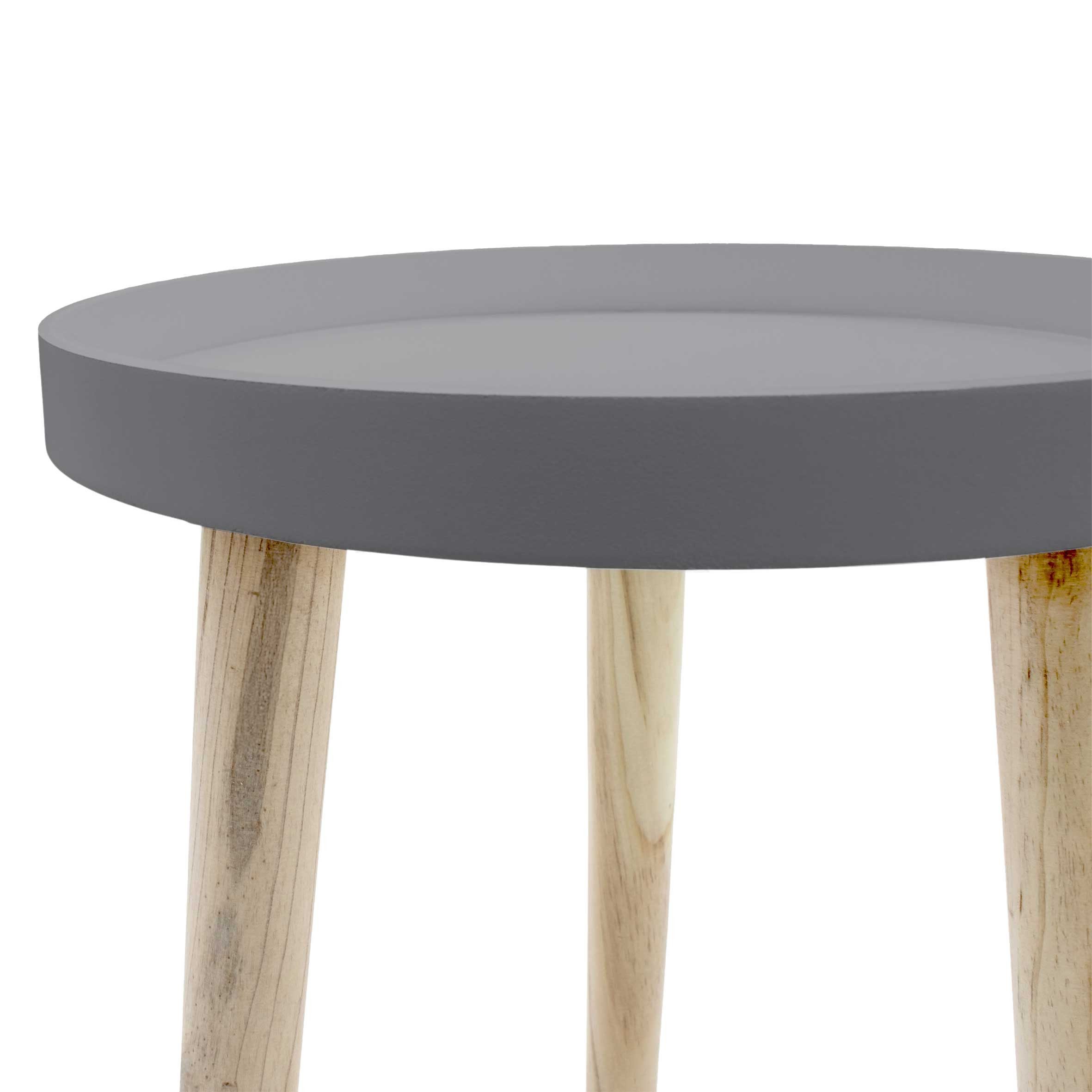 Spetebo Beistelltisch Beistelltisch 30 x 36 cm - grau (Stück, 1-St., Beistelltisch), kleiner Tisch zum Zustellen oder Dekorieren – Bild 4 von 5
