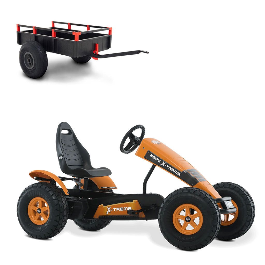 Go-Kart BERG Gokart XXL X-Treme E-Motor Hybrid orange E-BFR mit Anhänger